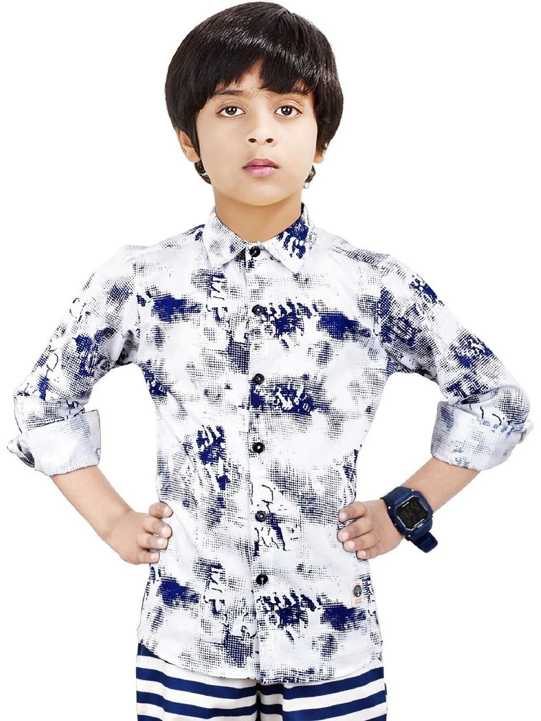 MADE IN THE SHADE Unisex Kids Floral Printed Casual Shirt-picture-36