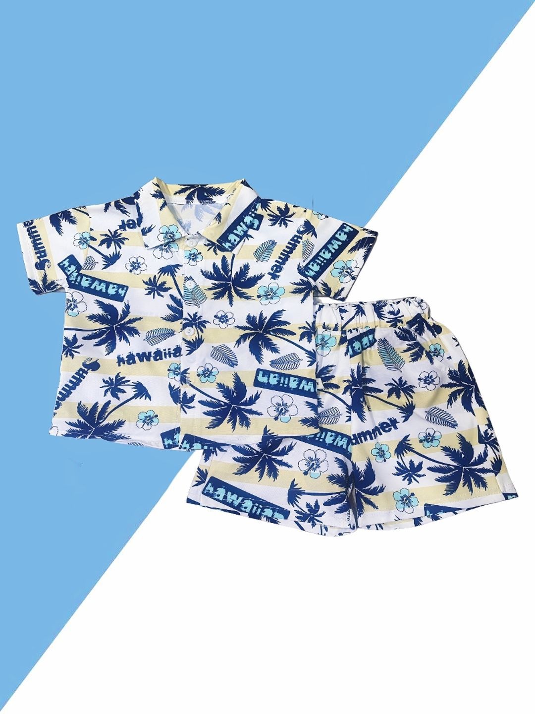YK Boys Printed Shirt With Shorts Clothing Set-picture-29