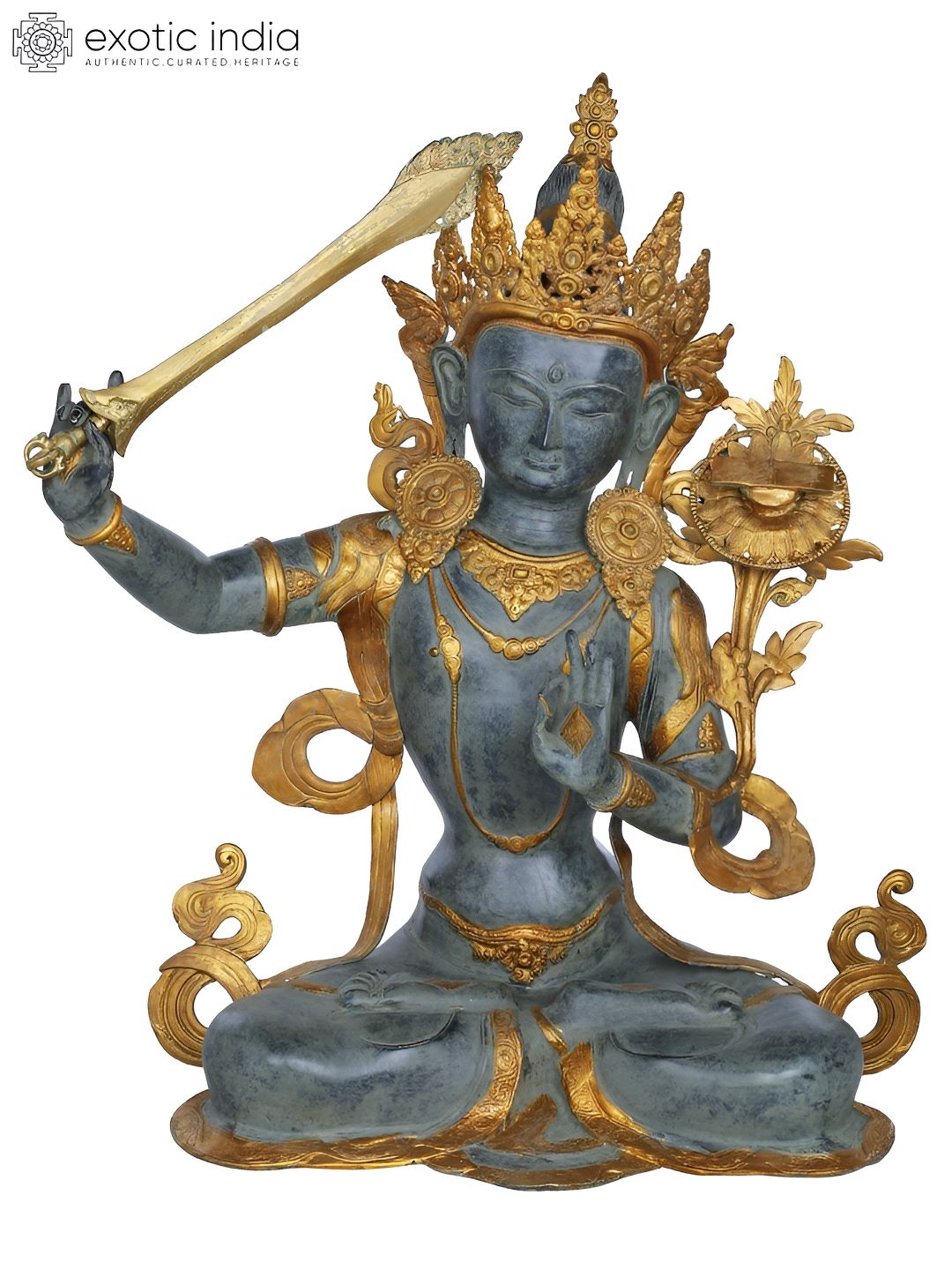 Exotic India Black Buddha Idol Showpiece-picture-37