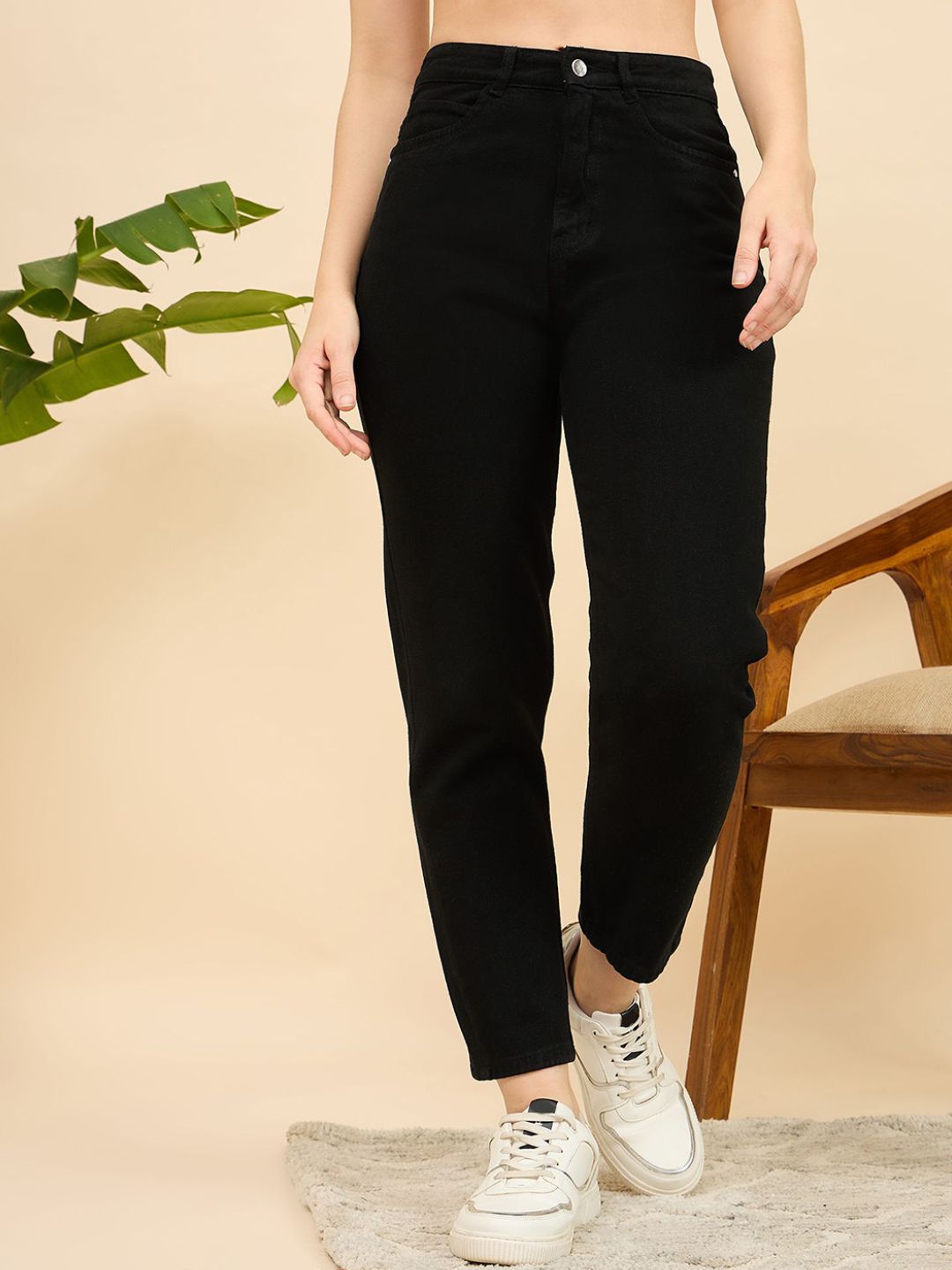 Mast & Harbour Women Regular Fit Cotton Mid-Rise Jeans