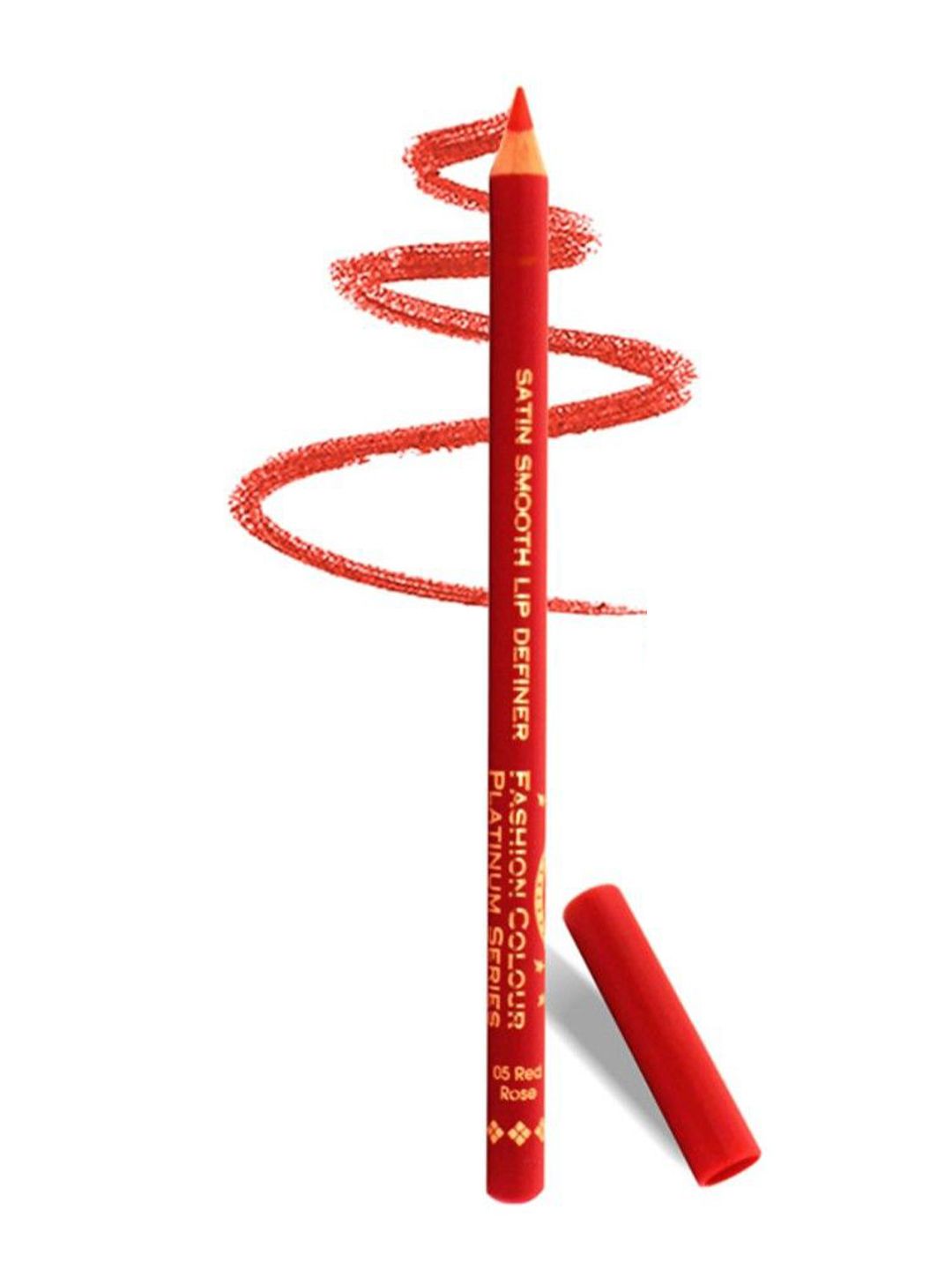 Fashion Colour Platinum Lip Definer Matte Lipliner Pencil - Red Rose 5-image-10