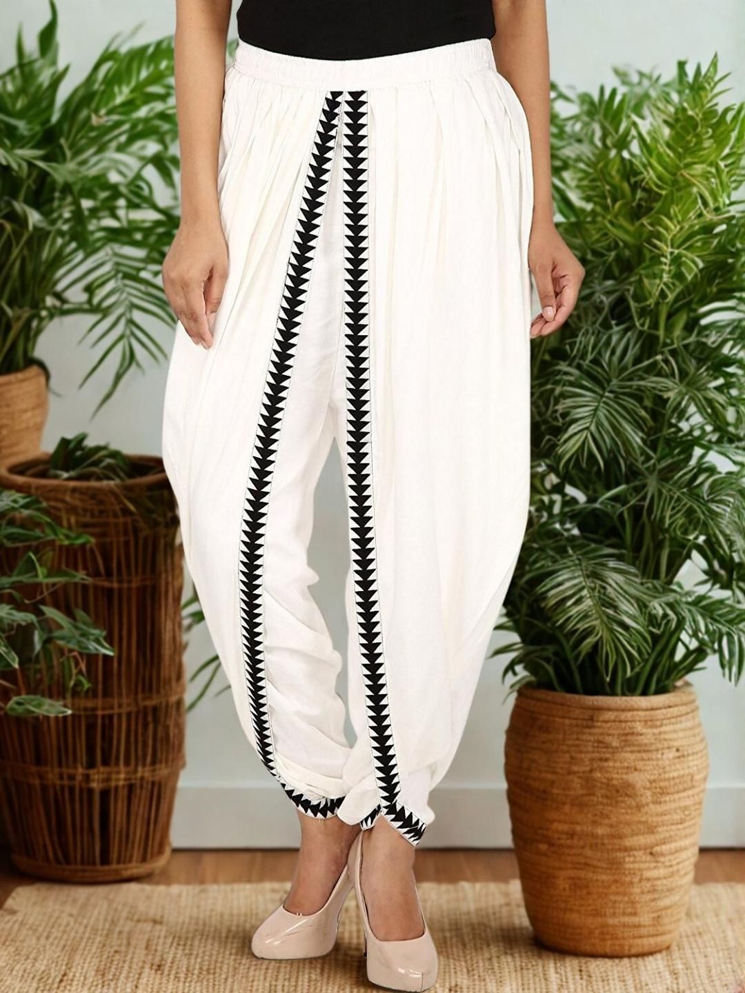 Vaidiki White Solid Viscose Rayon Dhotis-image-16