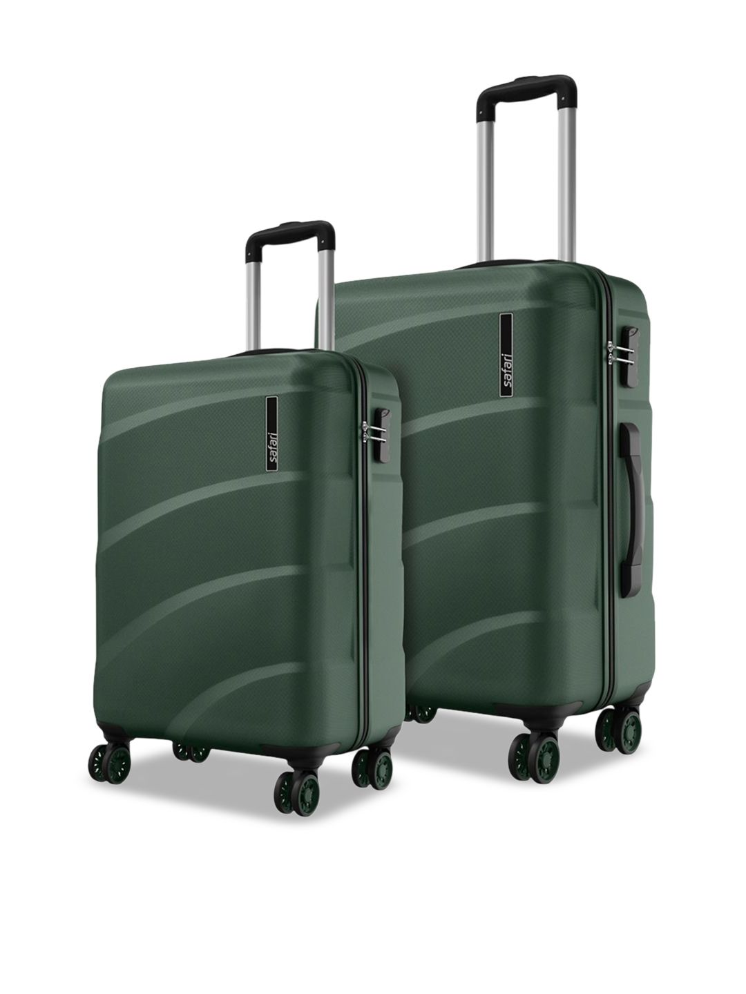 Safari Zuno Set Of 2 Textured Hard Sided Cabin Medium Trolley Bags