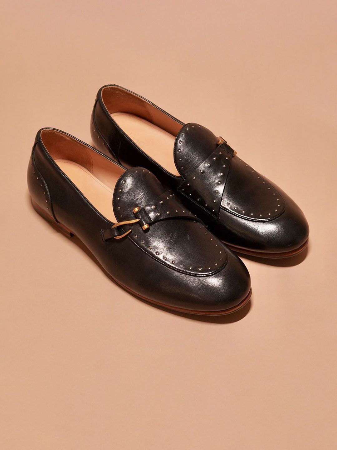 dmodot Men Textured Leather Formal Loafers-image-7