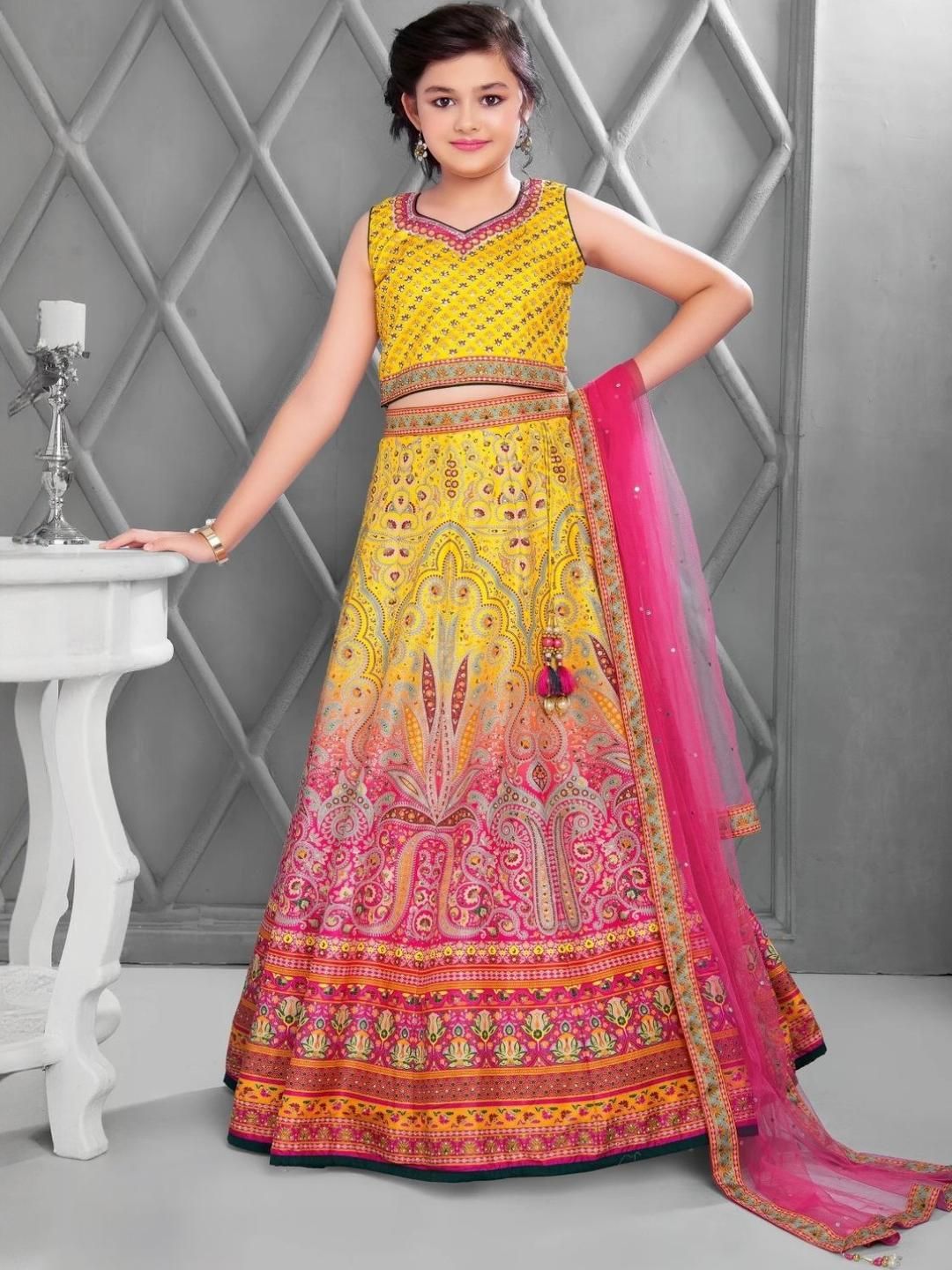 NTURVA Girls Art Silk Lehenga Choli-picture-14