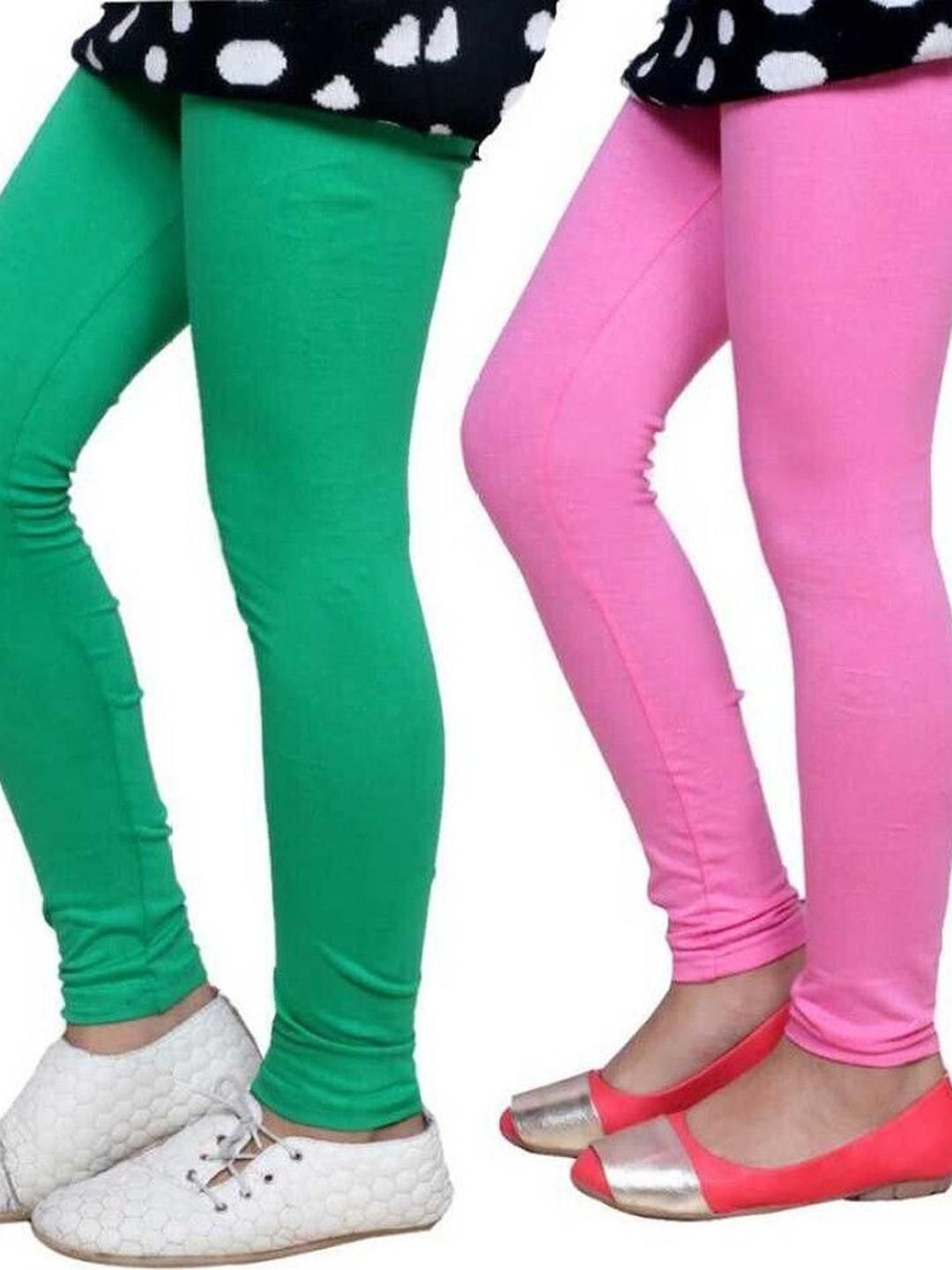 Tik Tok WEARS Girls Green Churidar Length Leggings-picture-36