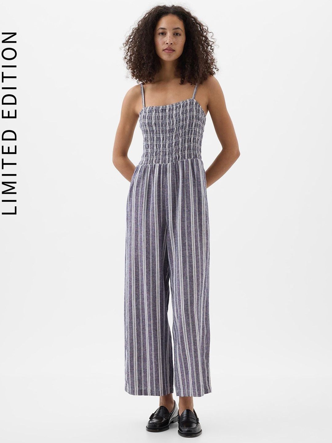 GAP Striped Smocked Basic Jumpsuit-picture-41
