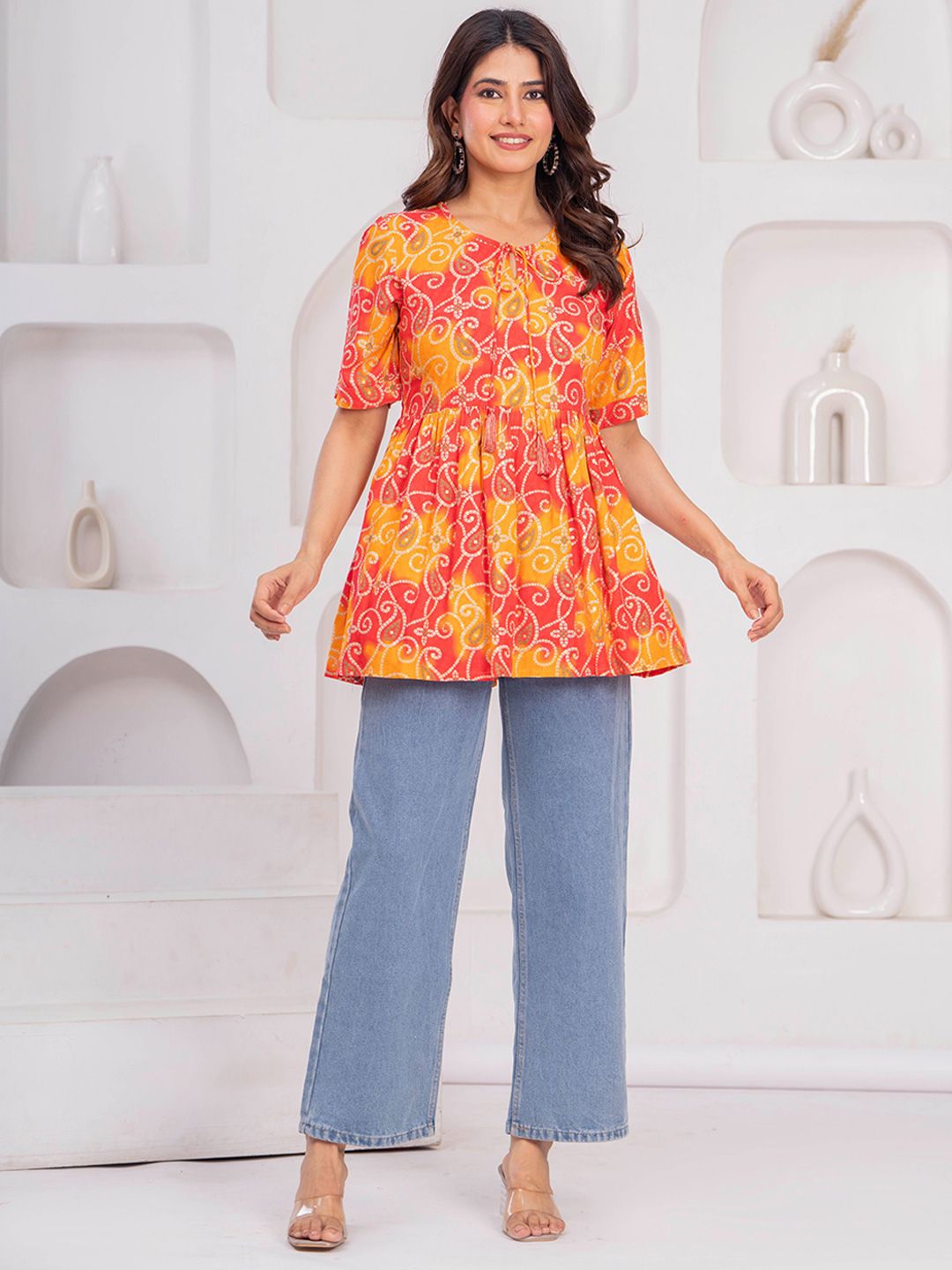Meeranshi Women Floral Printed Peplum Top-picture-36