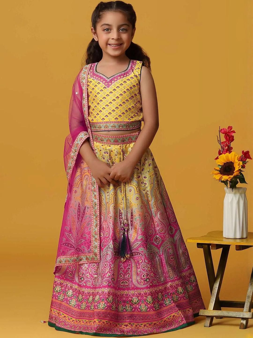 NTURVA Girls Art Silk Lehenga Choli-picture-33