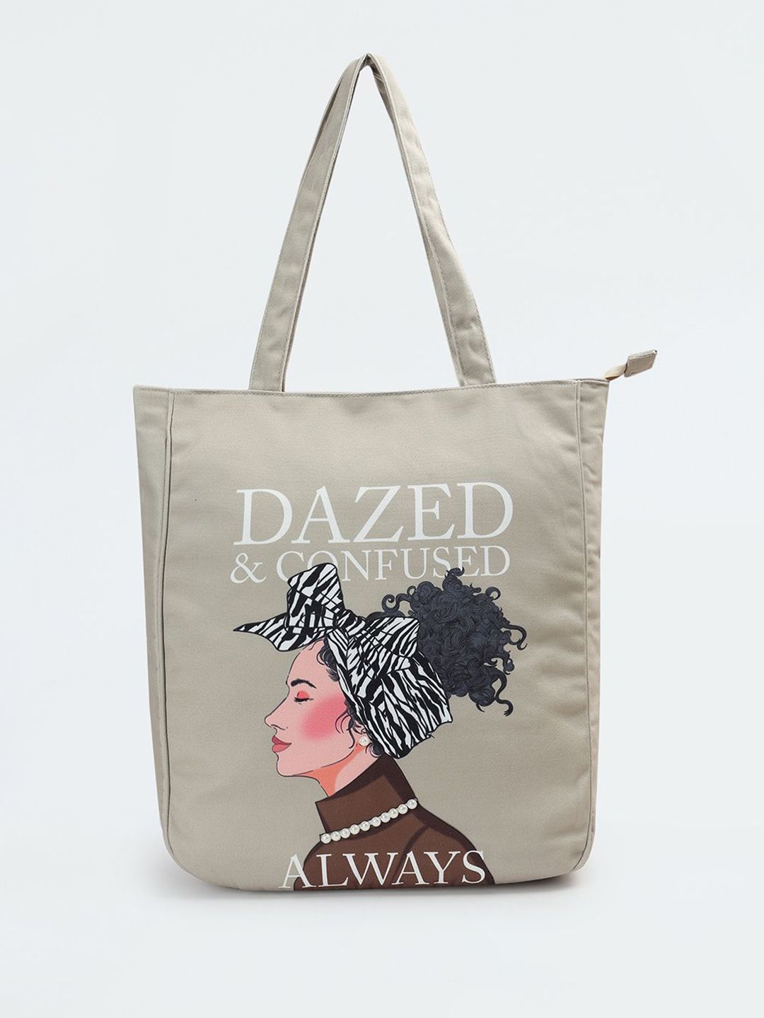 max Typography Printed Structured Tote Bag With Applique-picture-19