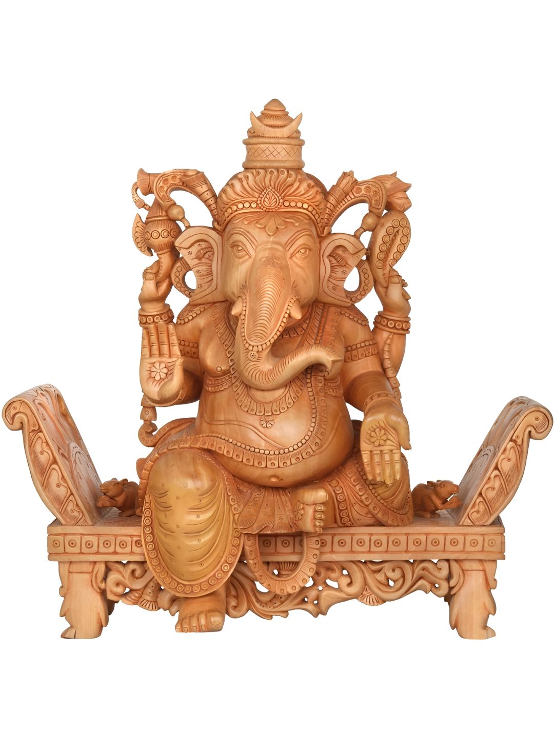 Exotic India Brown Religious Idol Showpiece-image-12