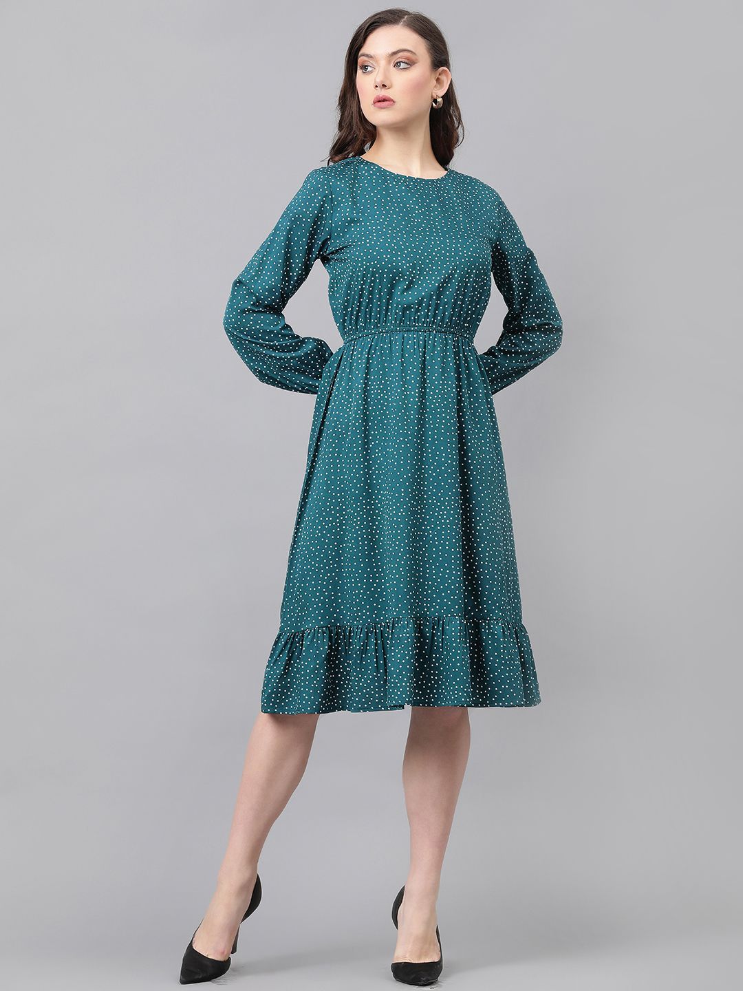 Stylecast X Kotty Printed Fit & Flare Dress