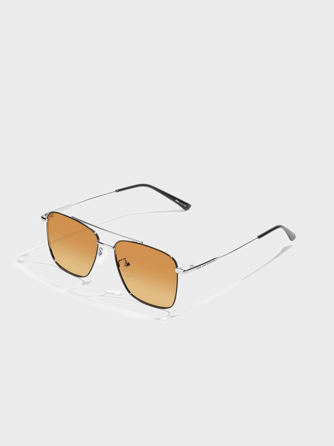 SAM & MARSHALL Vein Unisex Square Sunglasses with UV Protected Lens VEIN_GOLD_ORANGE_2929-picture-35