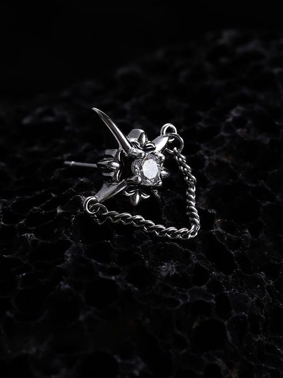 StyleCast x Revolte Stainless Steel Silver Plated Studded Contemporary Studs