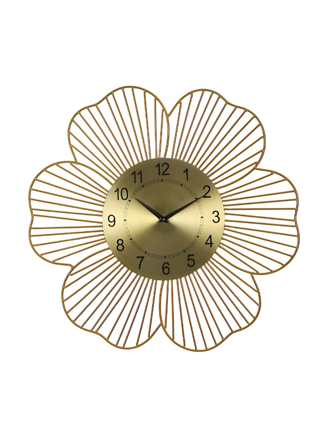 Amaya Decors Gold-Toned Textured Contemporary Wall Clock-picture-36