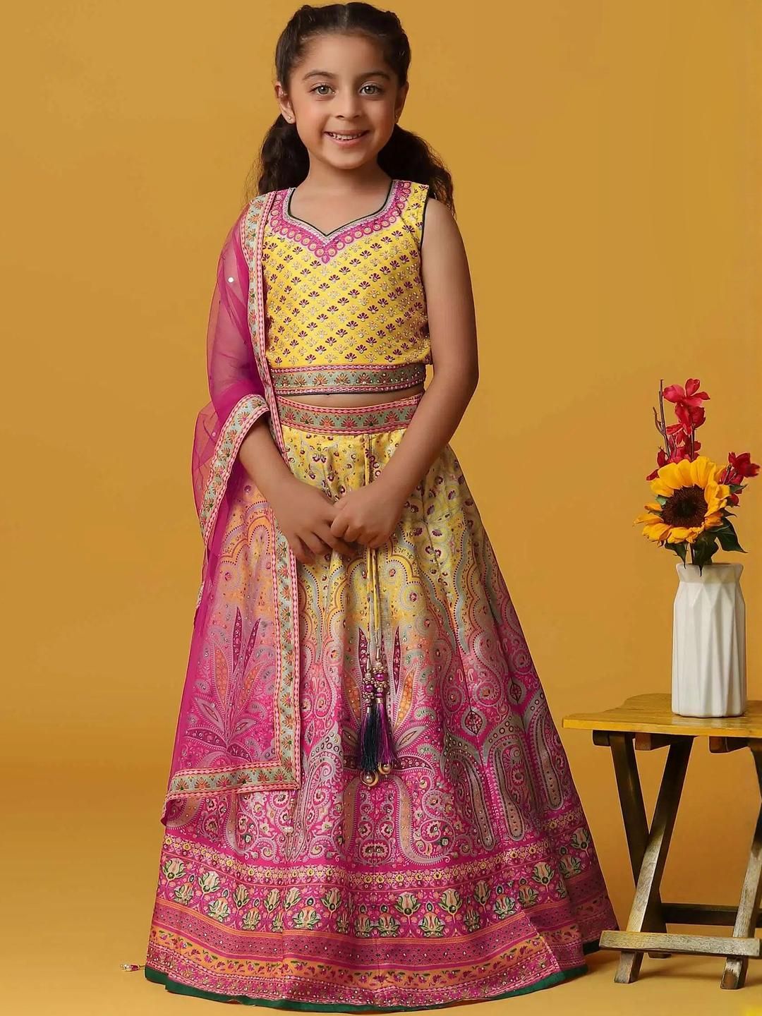 NTURVA Girls Art Silk Lehenga Choli-picture-22