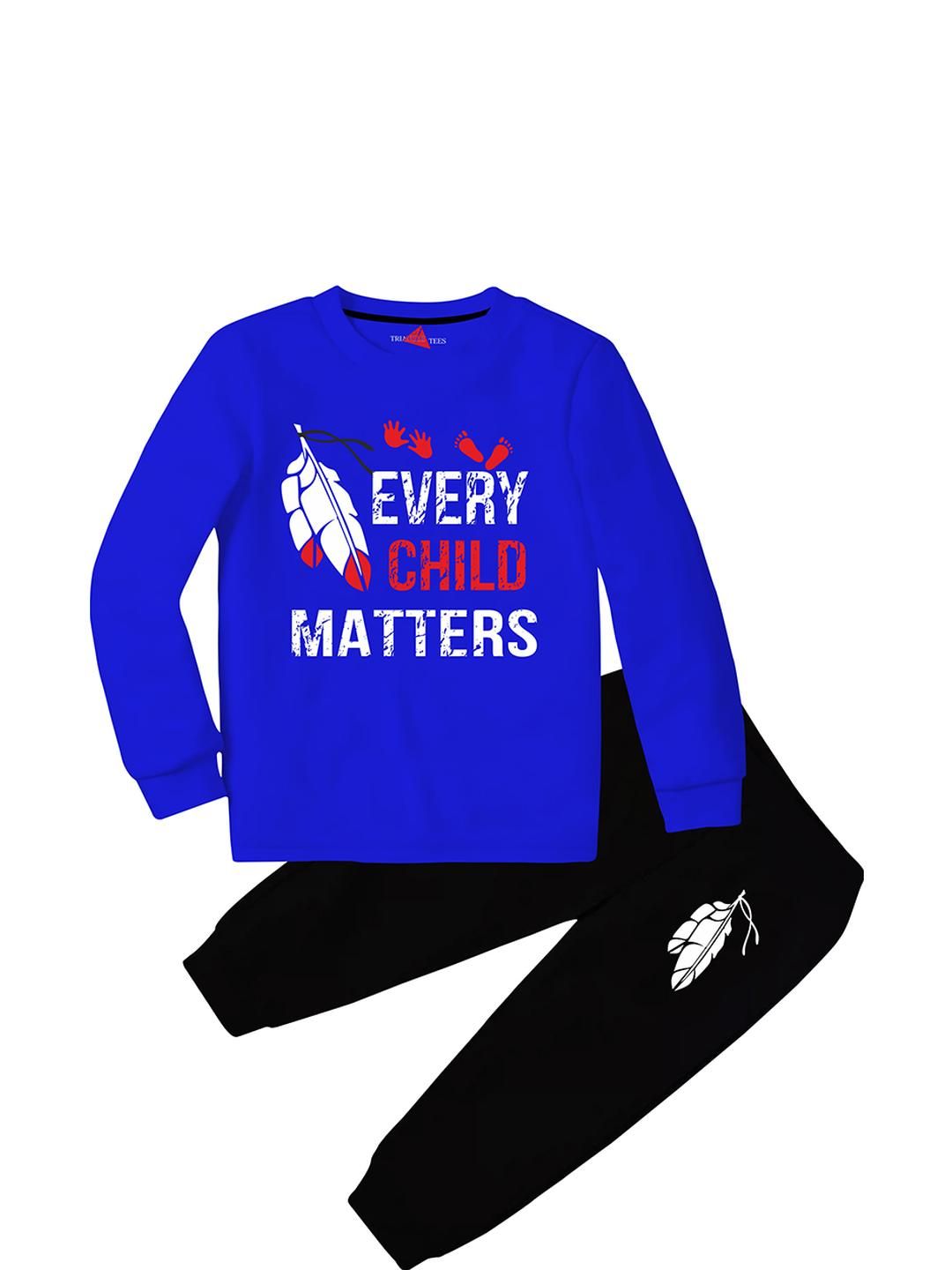 TRIANGLETEES Kids-Unisex Blue Clothing Set-picture-50