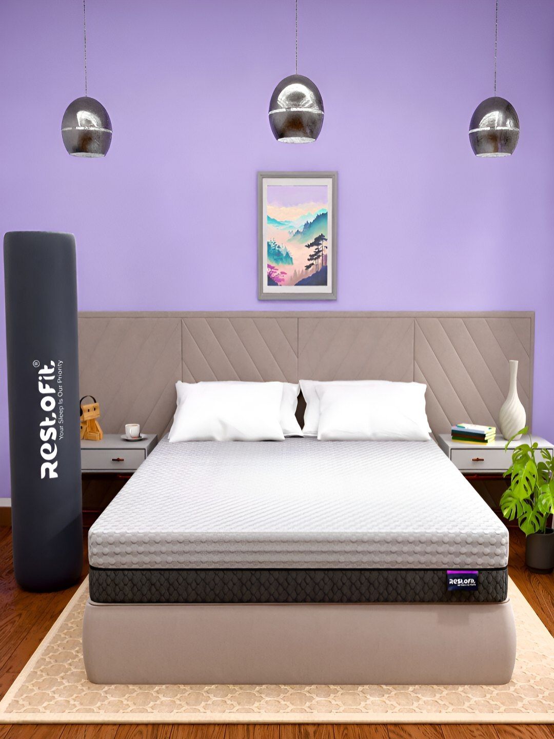 Restofit 3-Layer Orthopedic Memory Foam 5" Thick Medium Firm Single Mattress (75x35x5")-picture-40