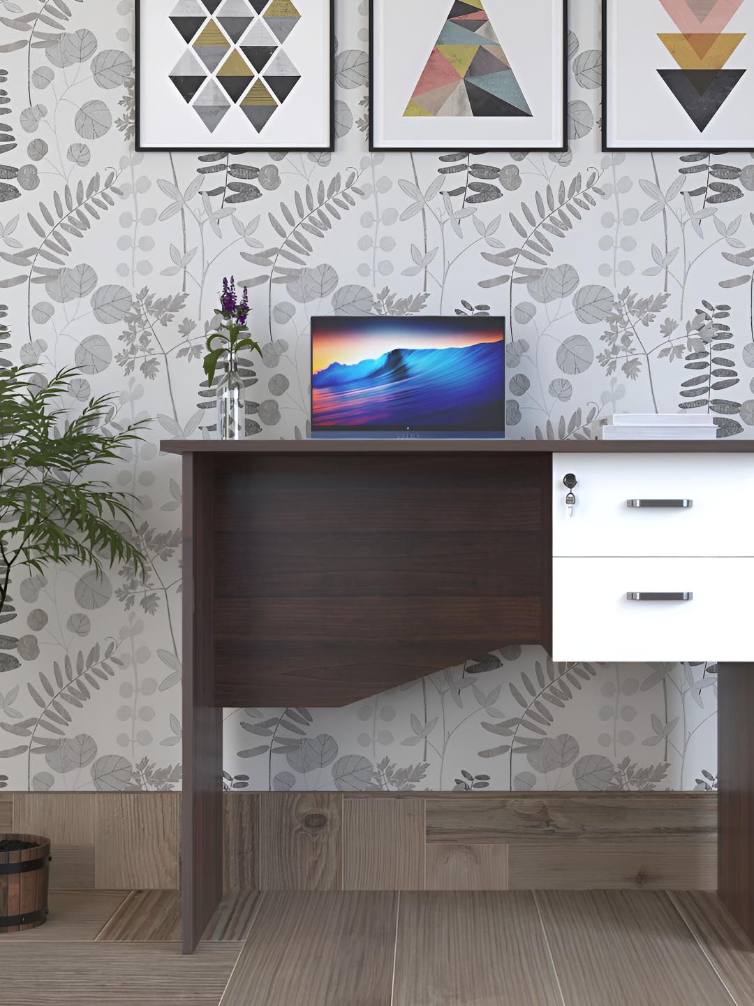 Wood Inspire Brown Engineered Wood Study Table