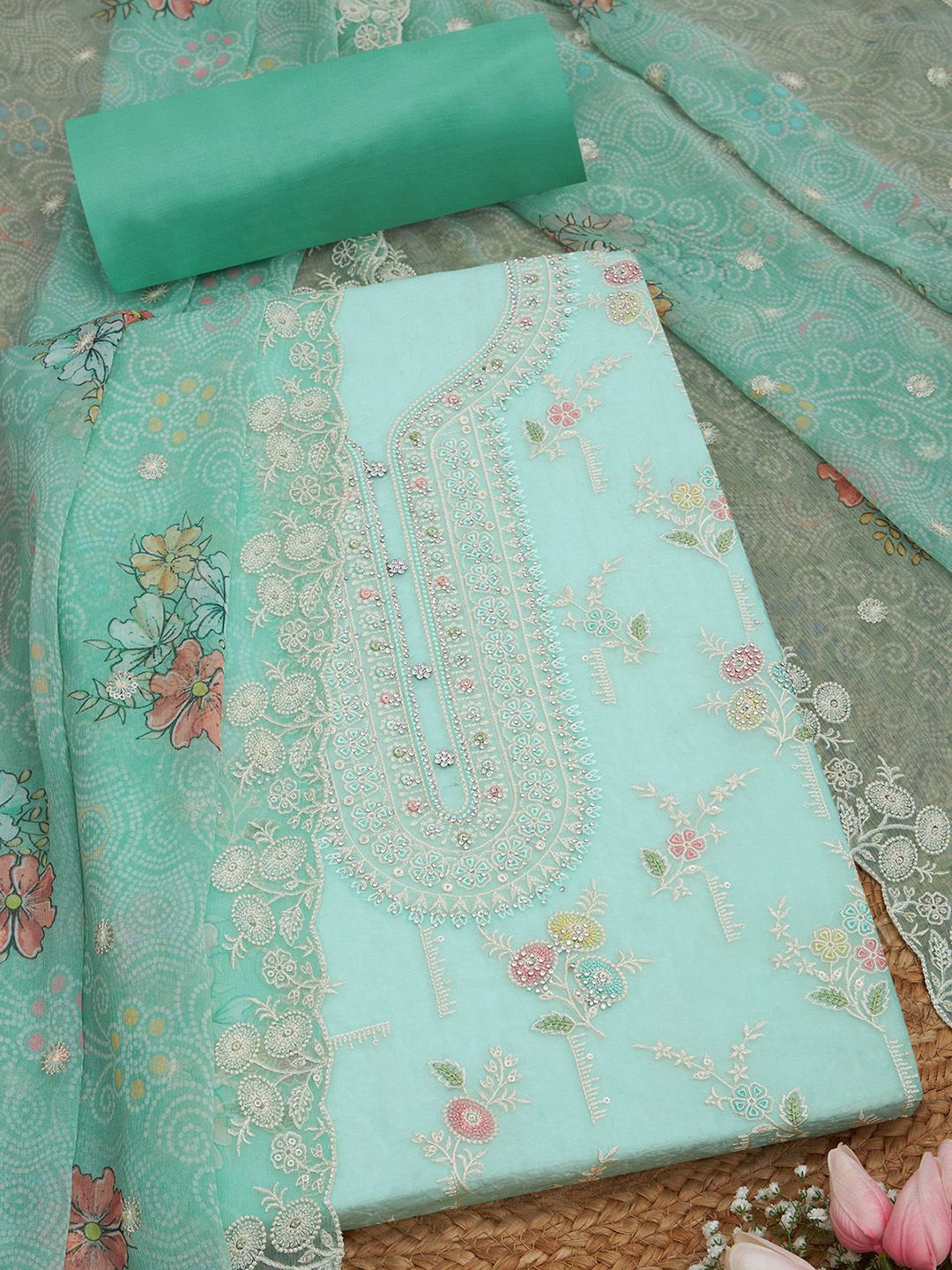 Soch Printed Unstitched Dress Material-picture-10