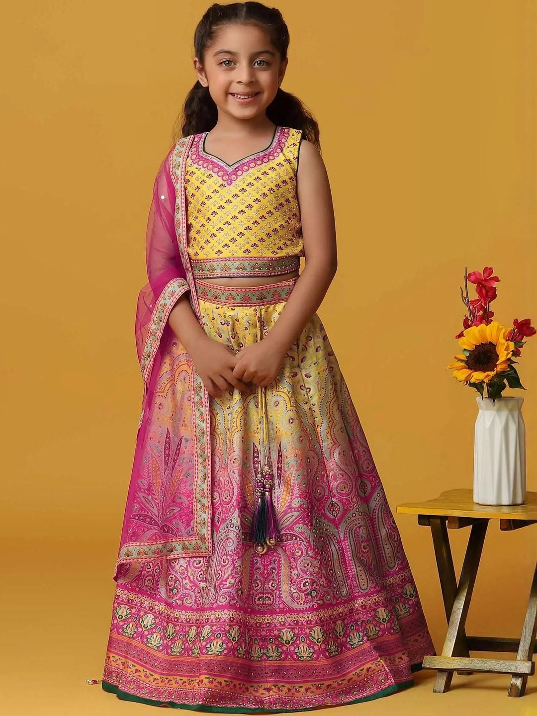 NTURVA Girls Art Silk Lehenga Choli-picture-30