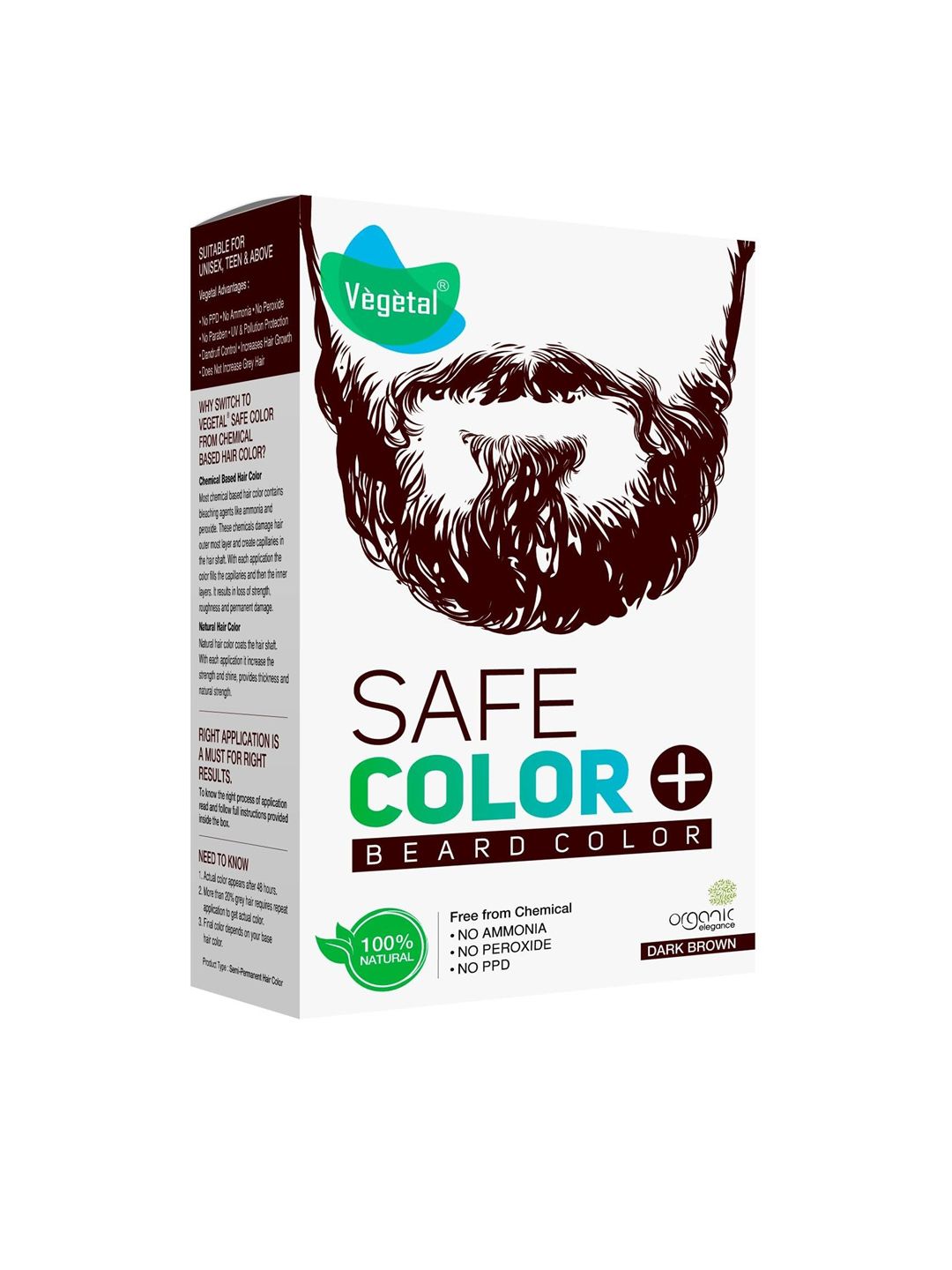 Vegetal Safe Color Beard Color - 25 g -Dark Brown-picture-22