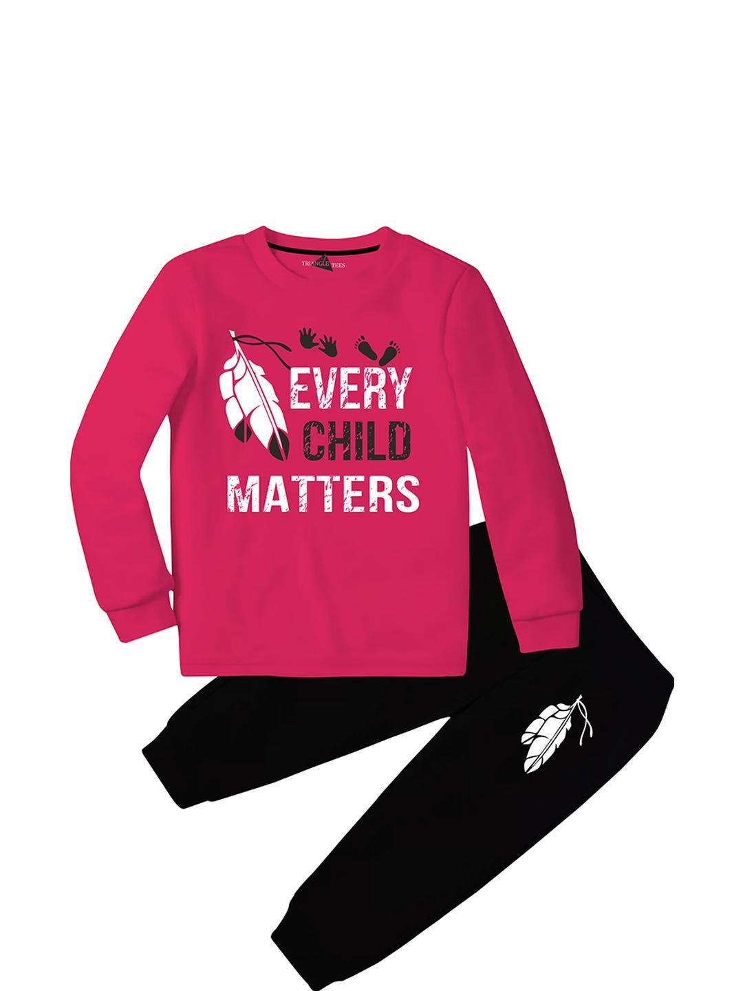 TRIANGLETEES Kids-Unisex Pink Clothing Set-picture-14