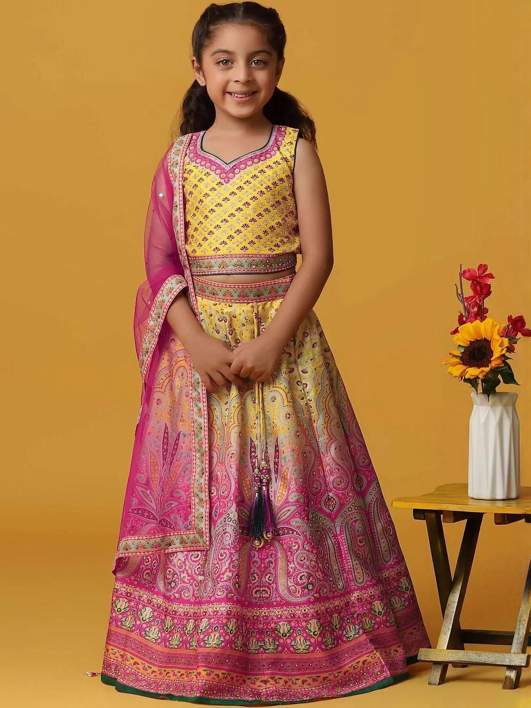 NTURVA Girls Art Silk Lehenga Choli-picture-41