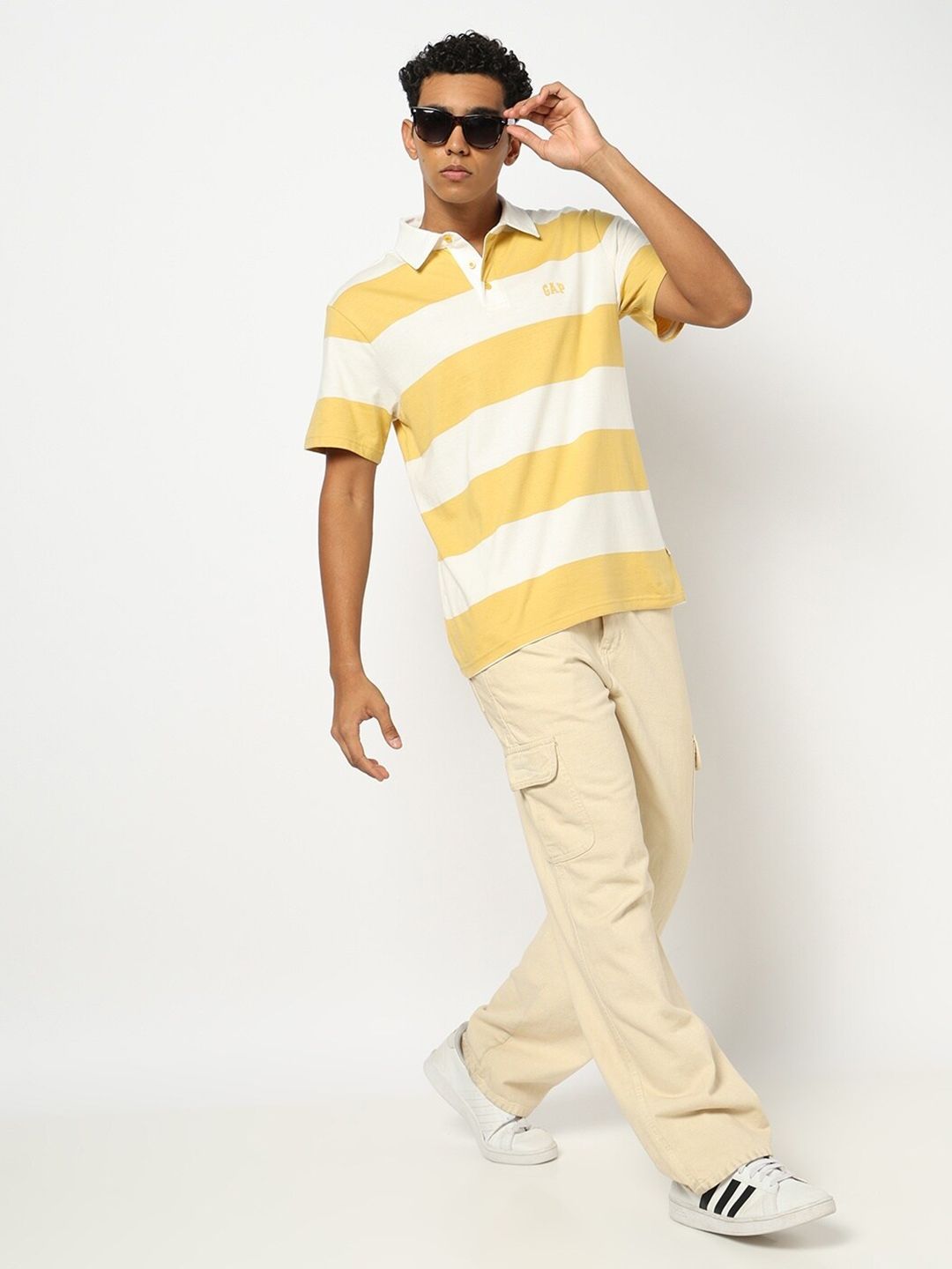 Buy GAP Striped Polo Collar Pure Cotton T Shirt - Tshirts for Men ...