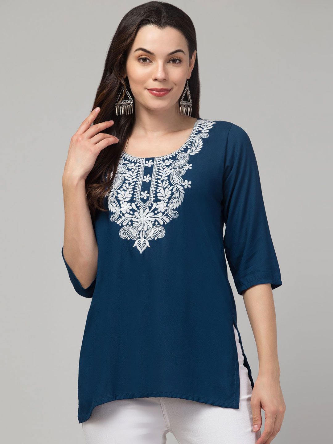 CROWN KING Women Embroidered Kurti-picture-14