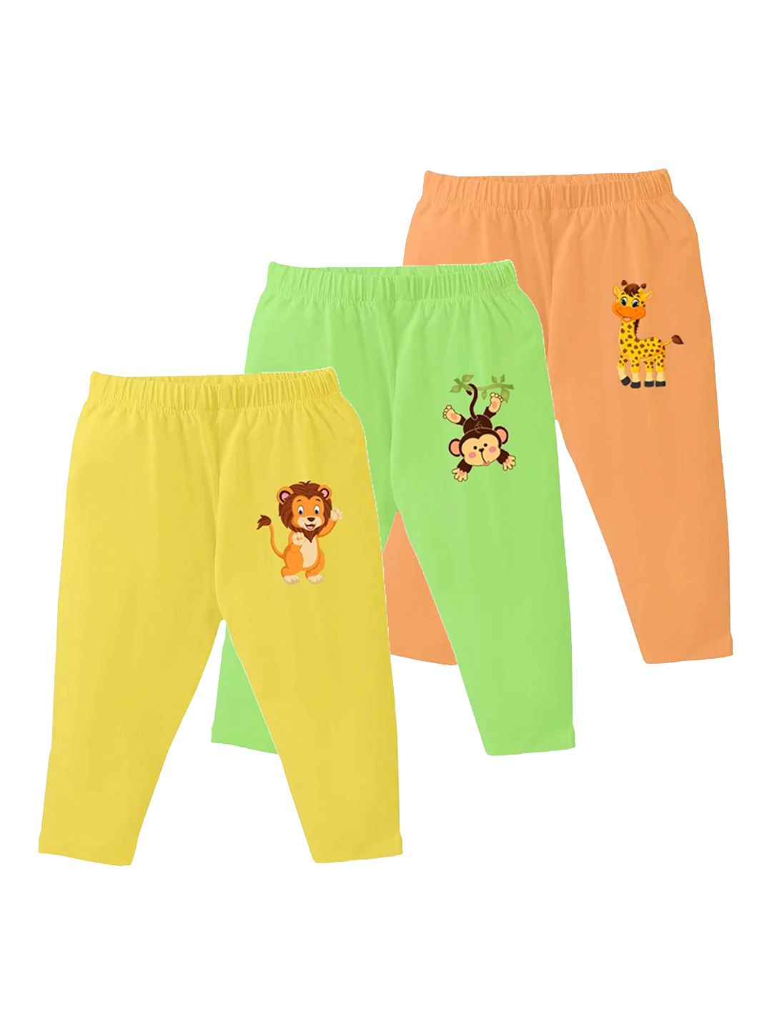 Toddylon Infants Pack Of 3 Printed Cotton Lounge Pants-picture-13