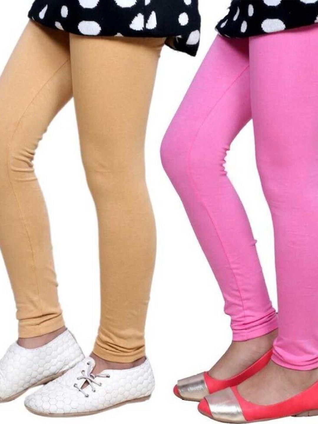 Tik Tok WEARS Girls Beige Churidar Length Leggings-picture-43