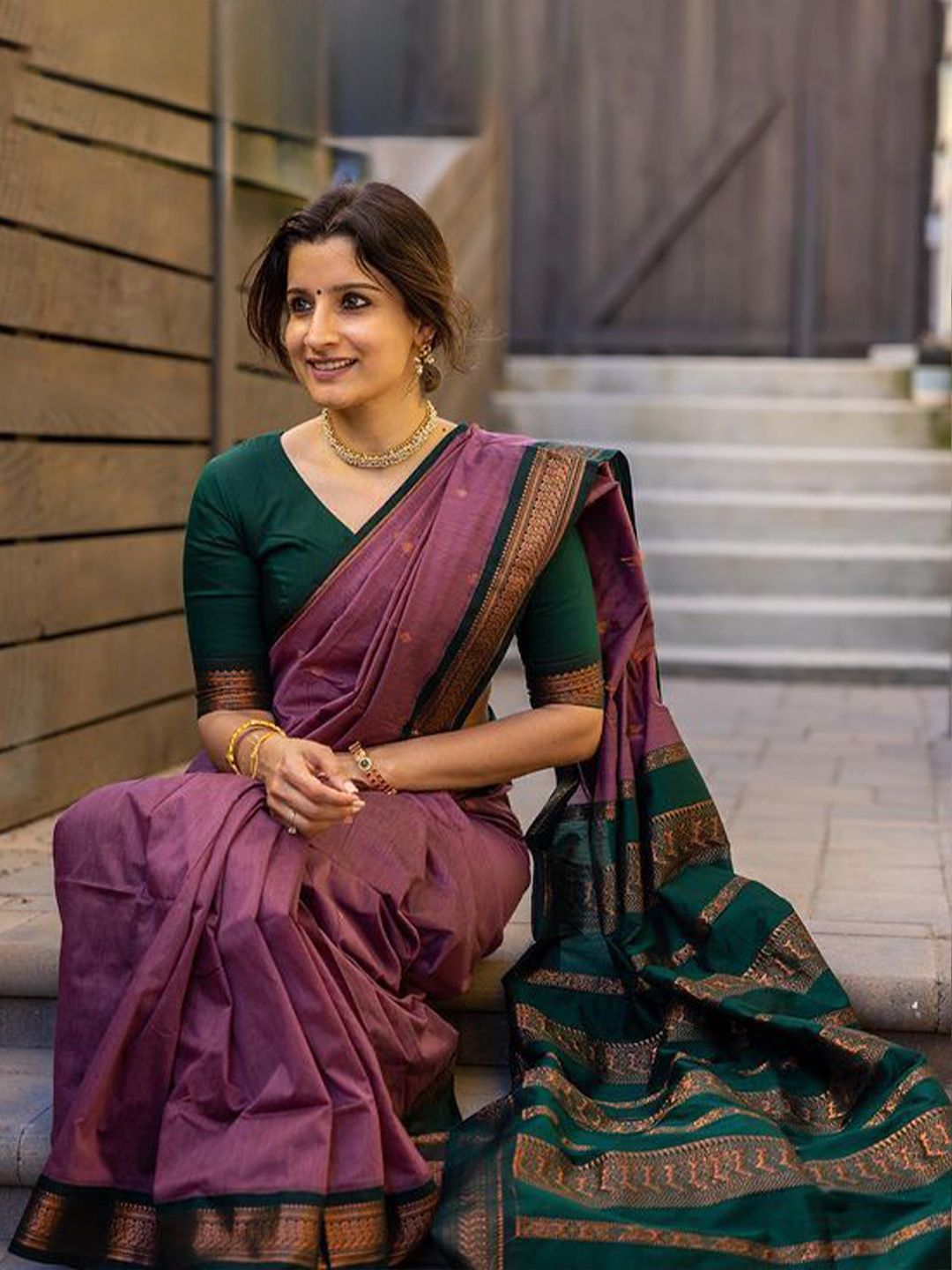 all about you Woven Design Zari Pure Linen Saree-picture-20