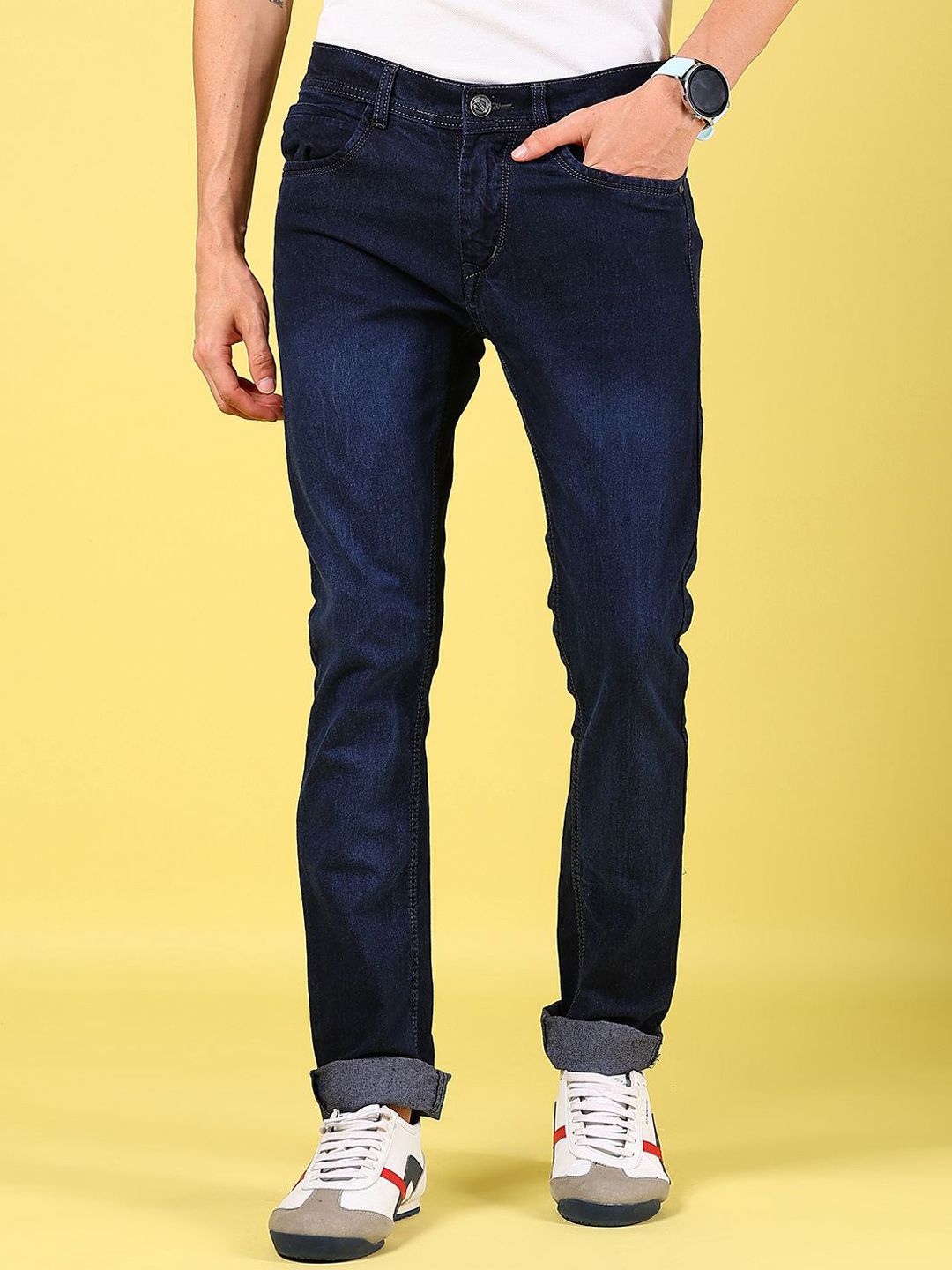 V-Mart Men Regular Fit Mid-Rise Light Fade Jeans-picture-12