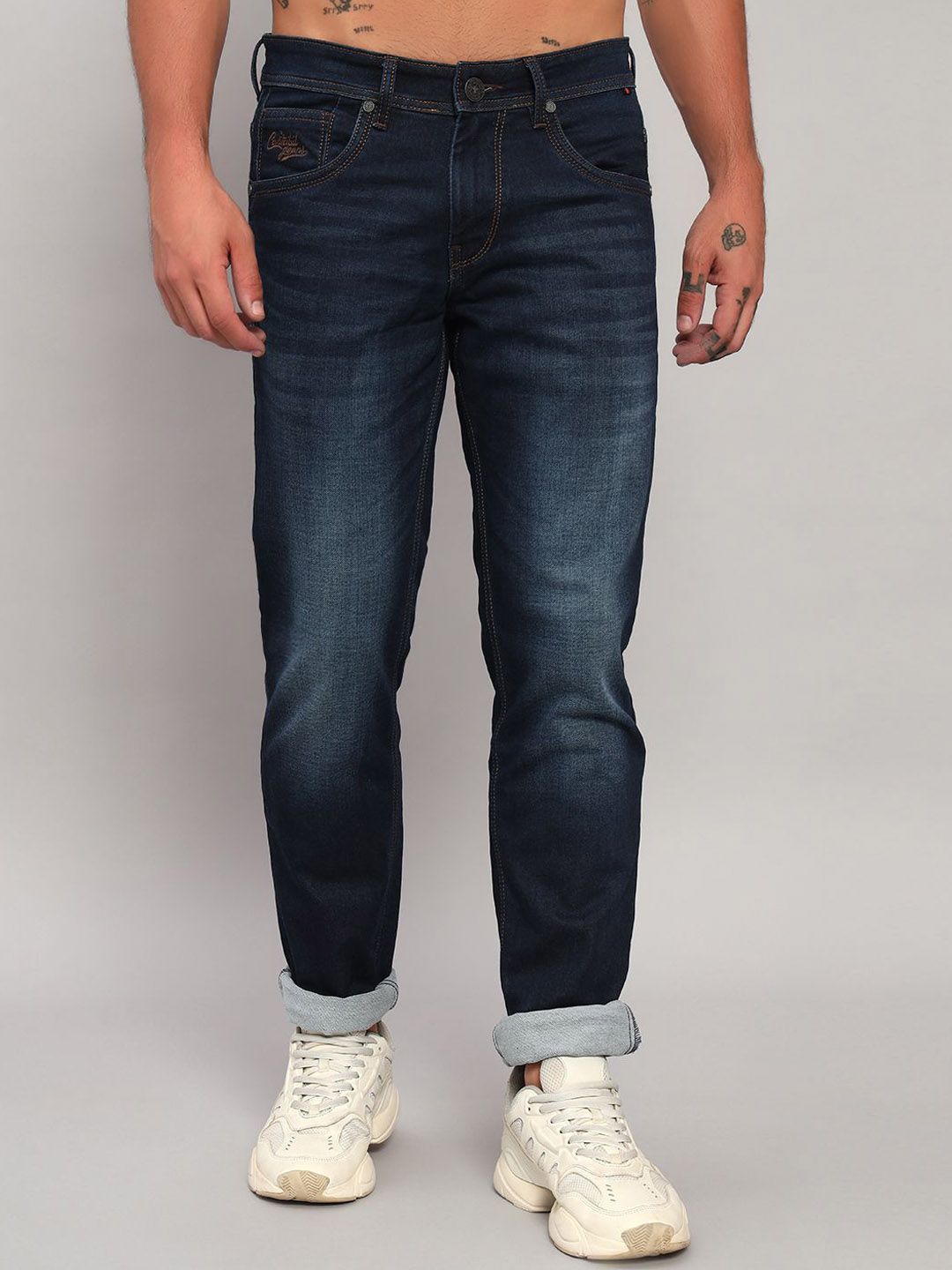 Cantabil Men Original Regular Fit Mid-Rise Heavy Fade Jeans-picture-20