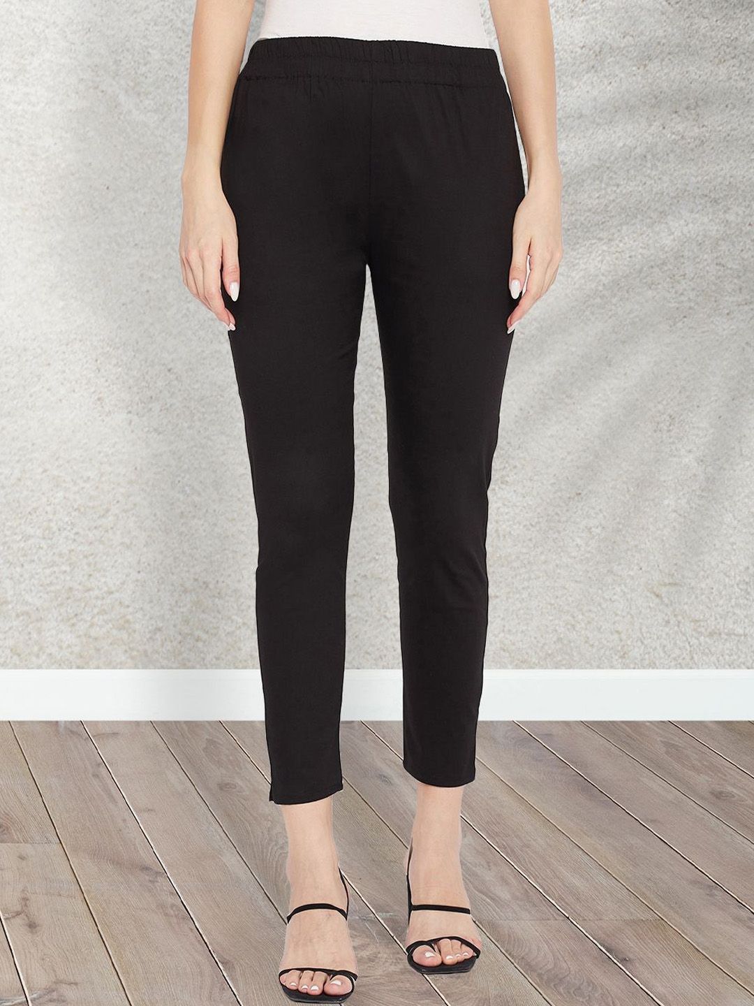 all about you Women Smart Regular Fit Easy Wash Cropped Trousers-picture-11