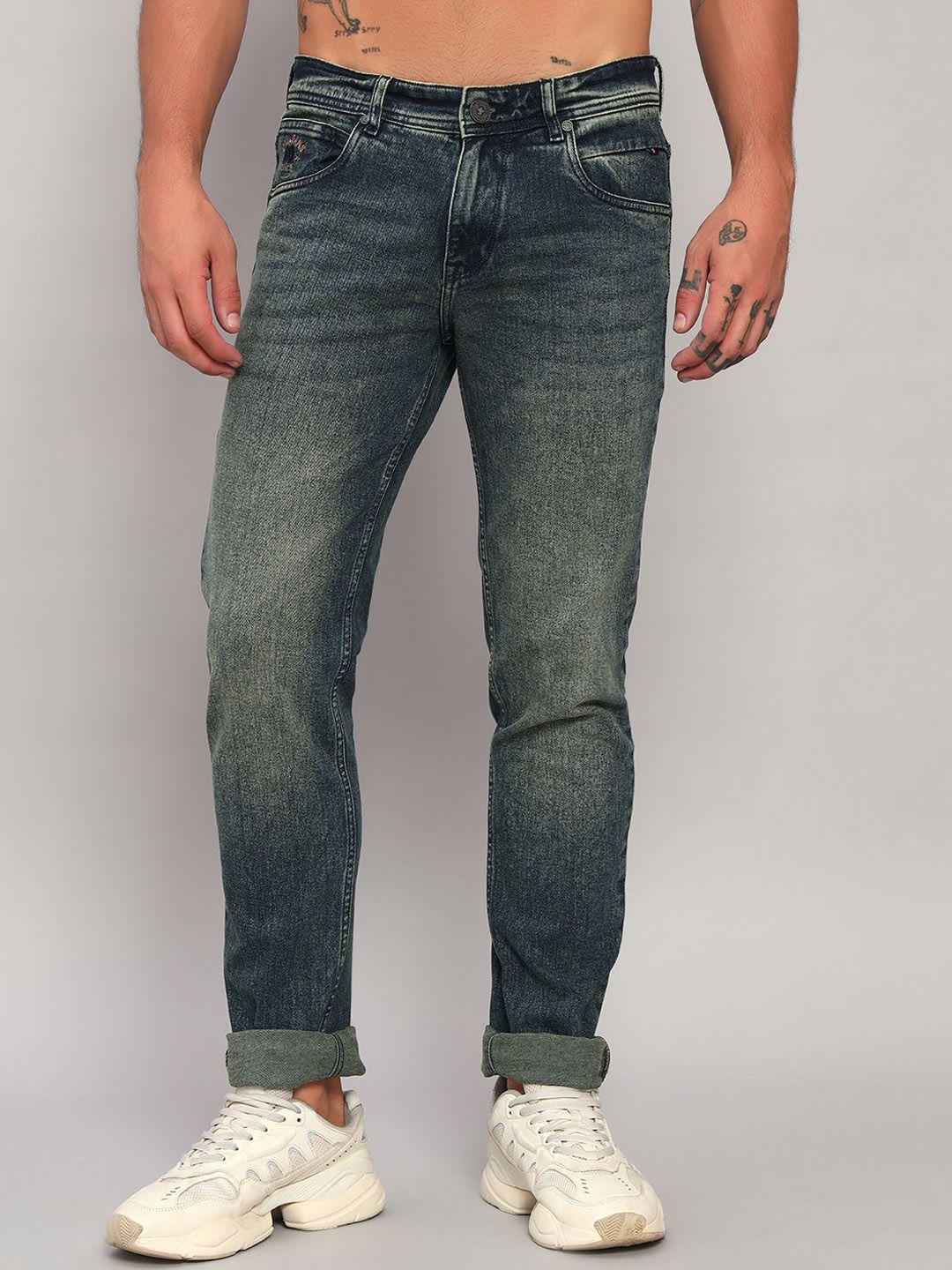 Cantabil Men Solid Original Regular Fit Mid-Rise Light Fade Jeans-picture-35