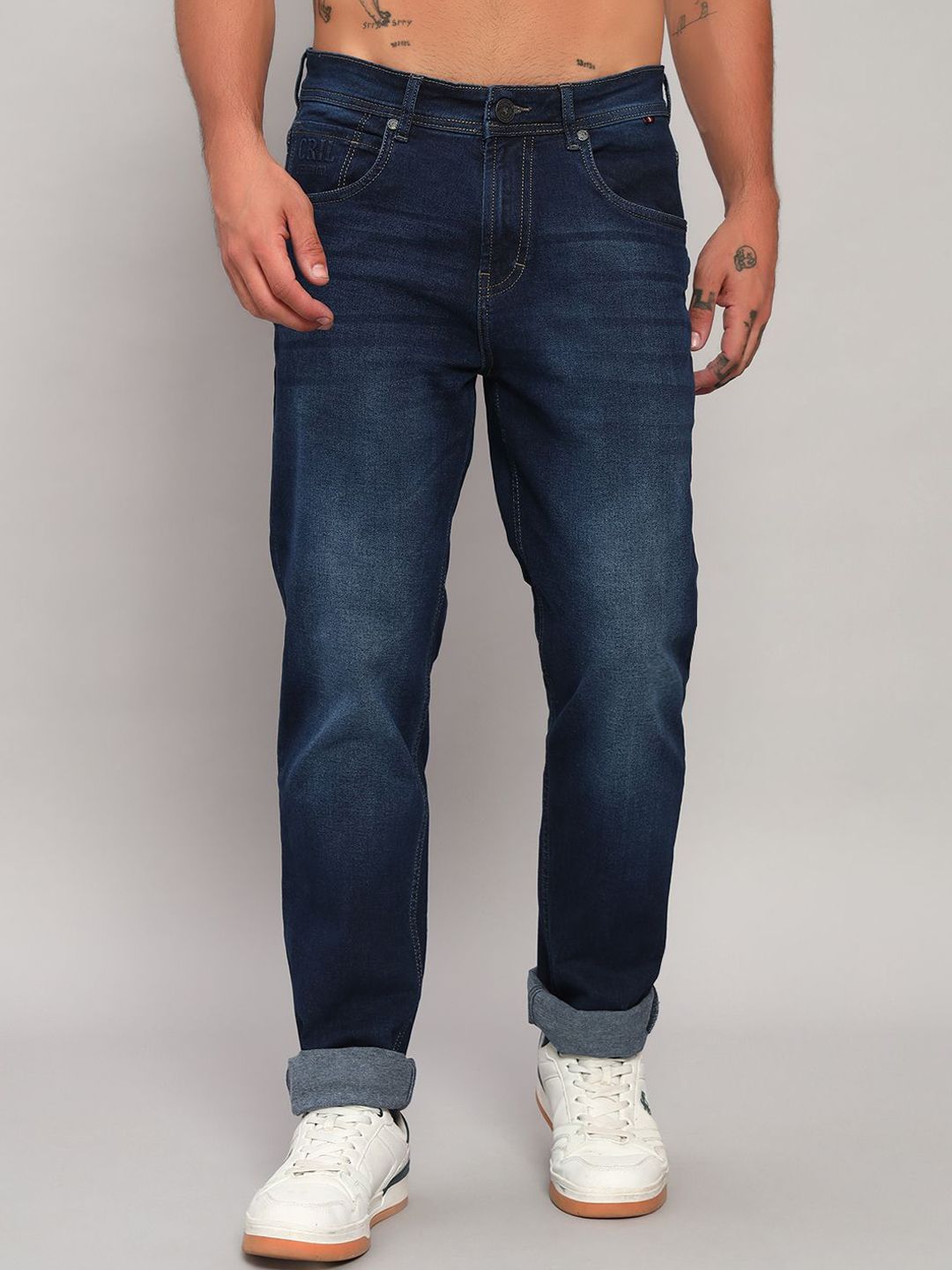 Cantabil Men Original Regular Fit Mid-Rise Light Fade Jeans-picture-14