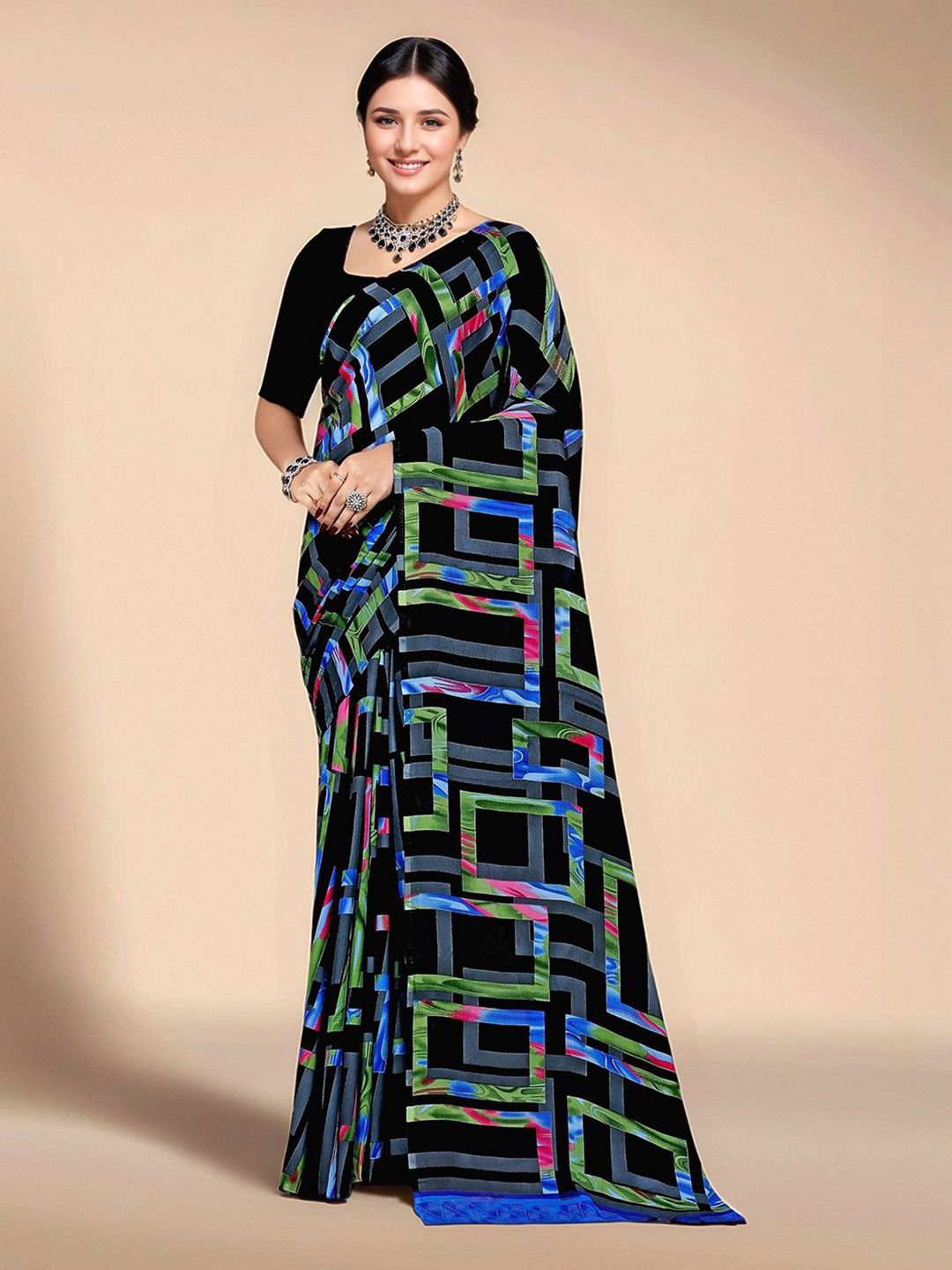 Anouk Rustic Poly Georgette Saree-picture-46