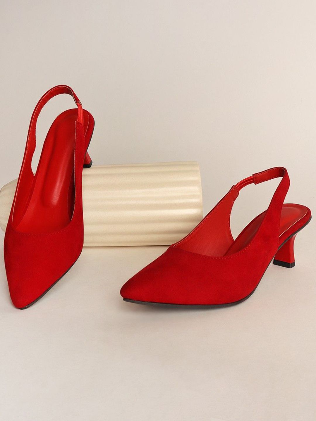 Street Style Store Suede Kitten Pumps-picture-21