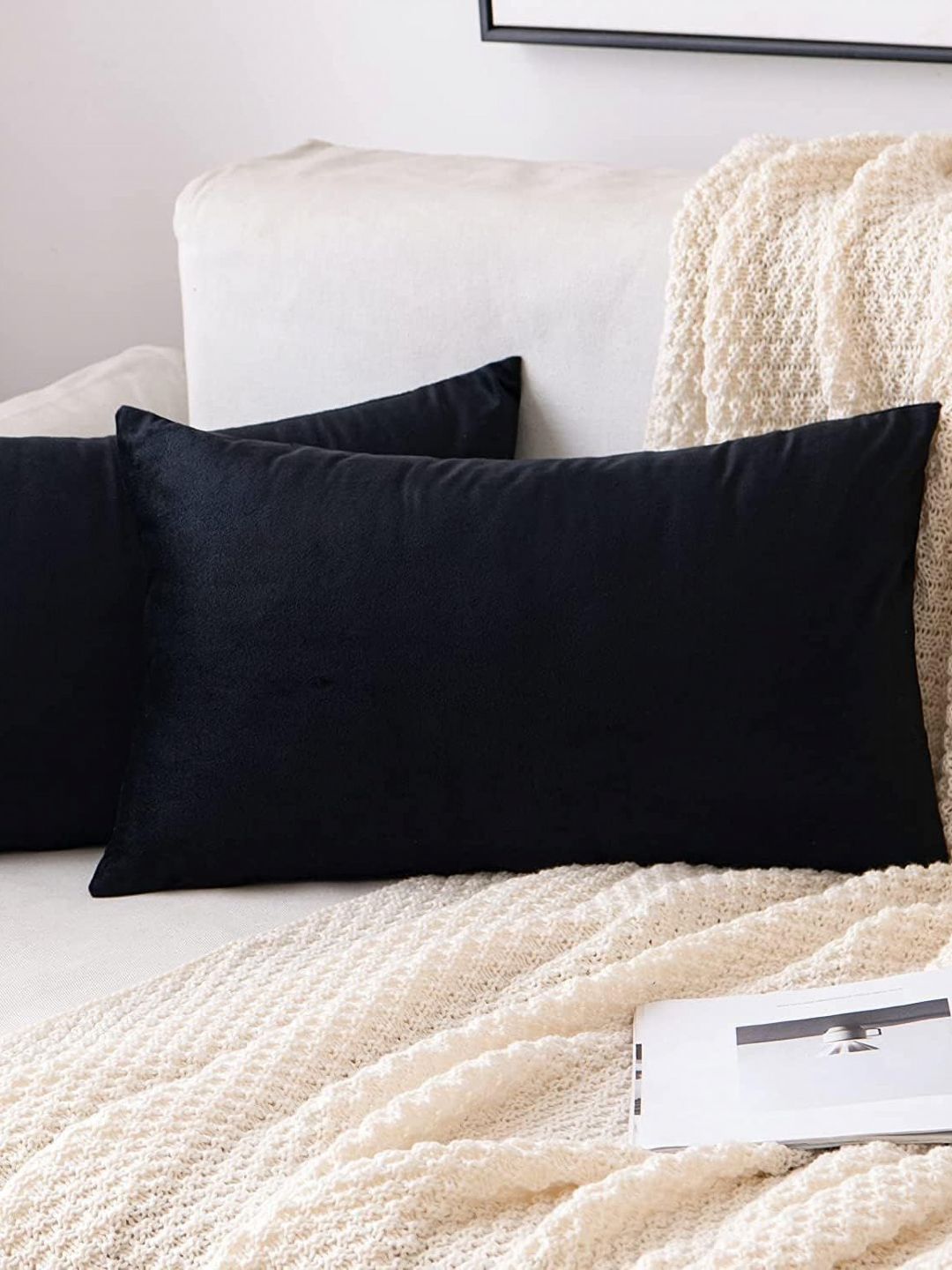 Shadowkart Fibre Filled Faux Velvet Ultra Soft Sleep Pillow-picture-28