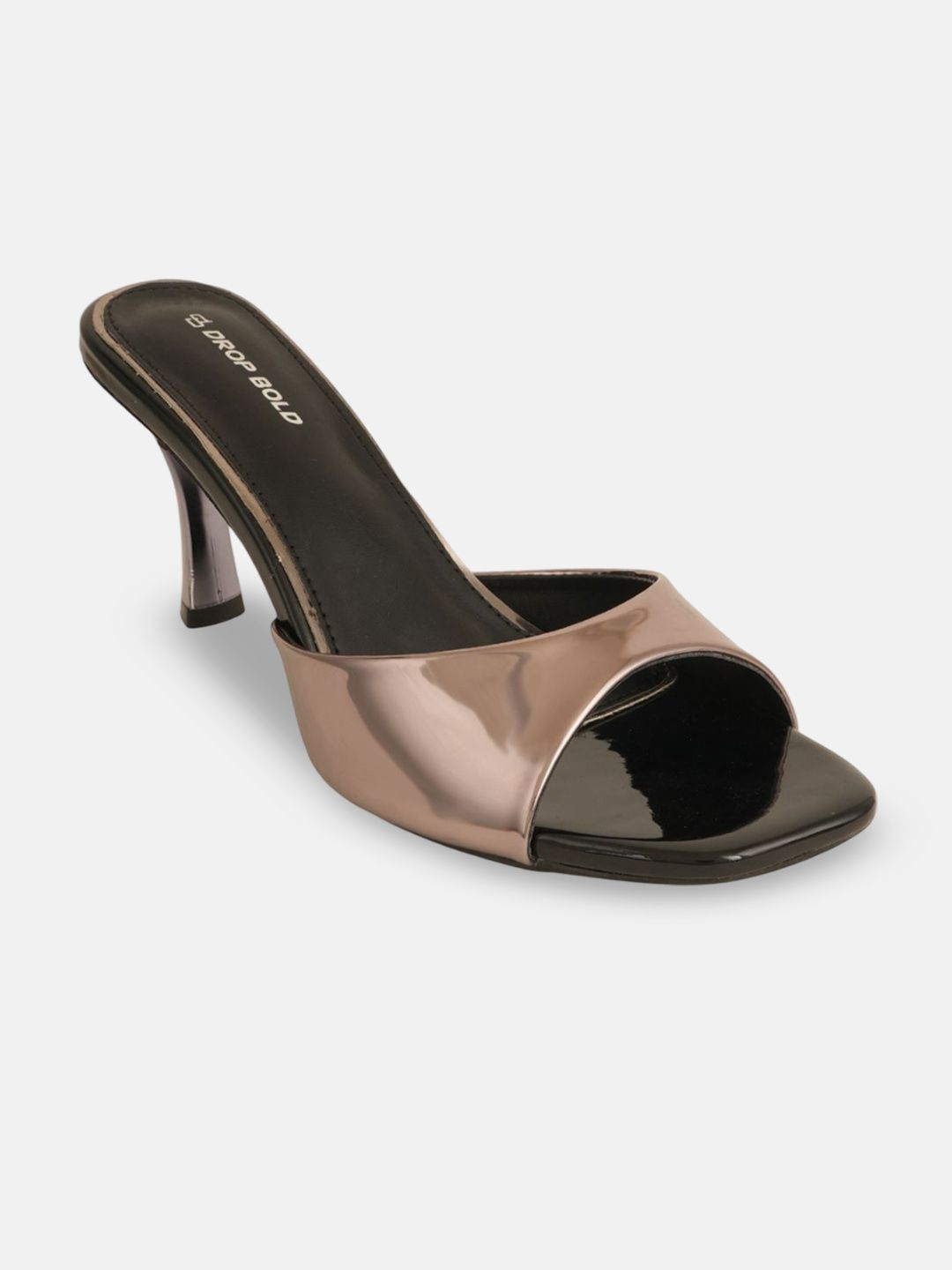 DROP BOLD Women Metallic Open Toe Slim Heeled Sandals-picture-30