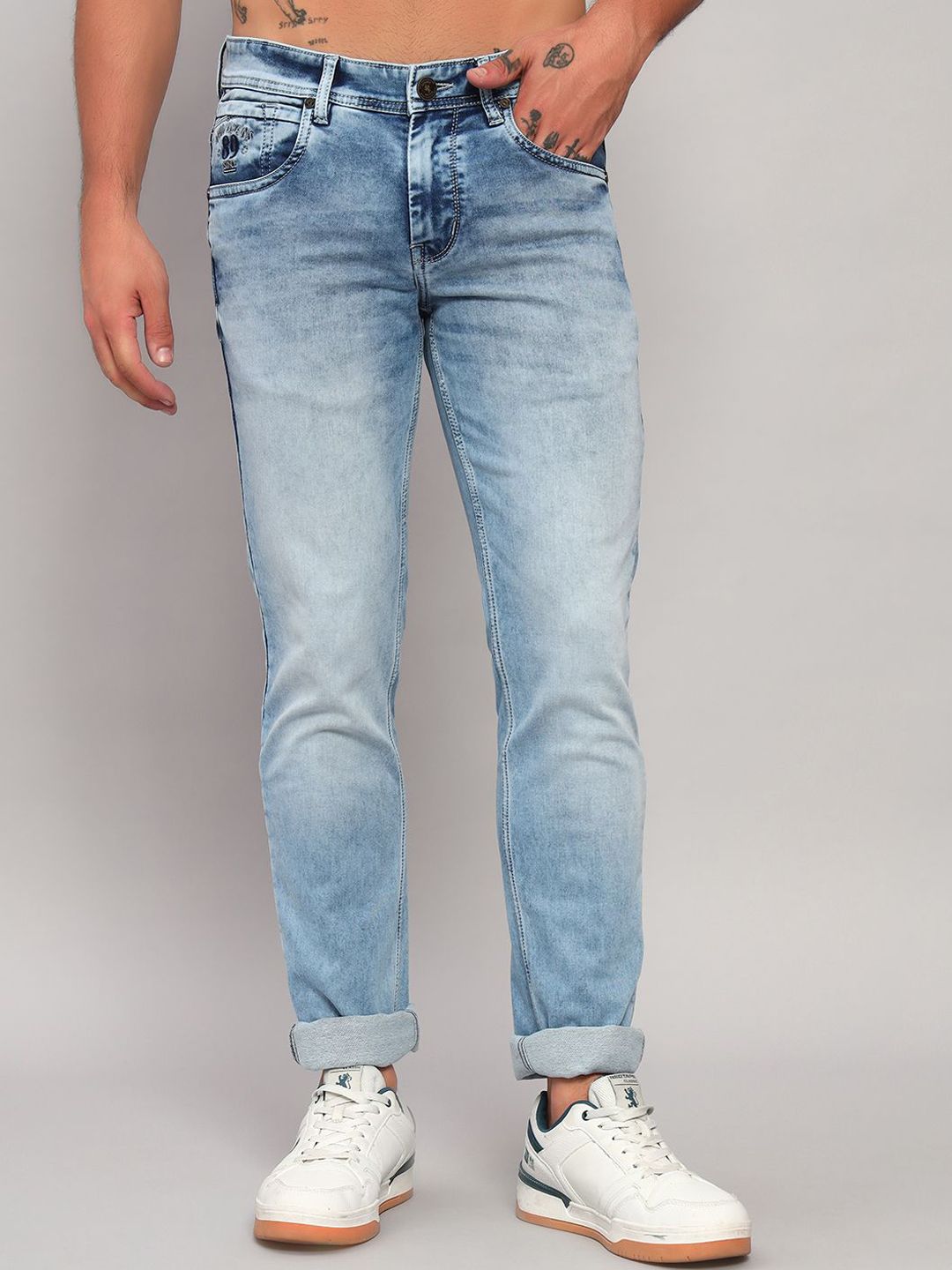 Cantabil Men Original Regular Fit Mid-Rise Heavy Fade Jeans-picture-21