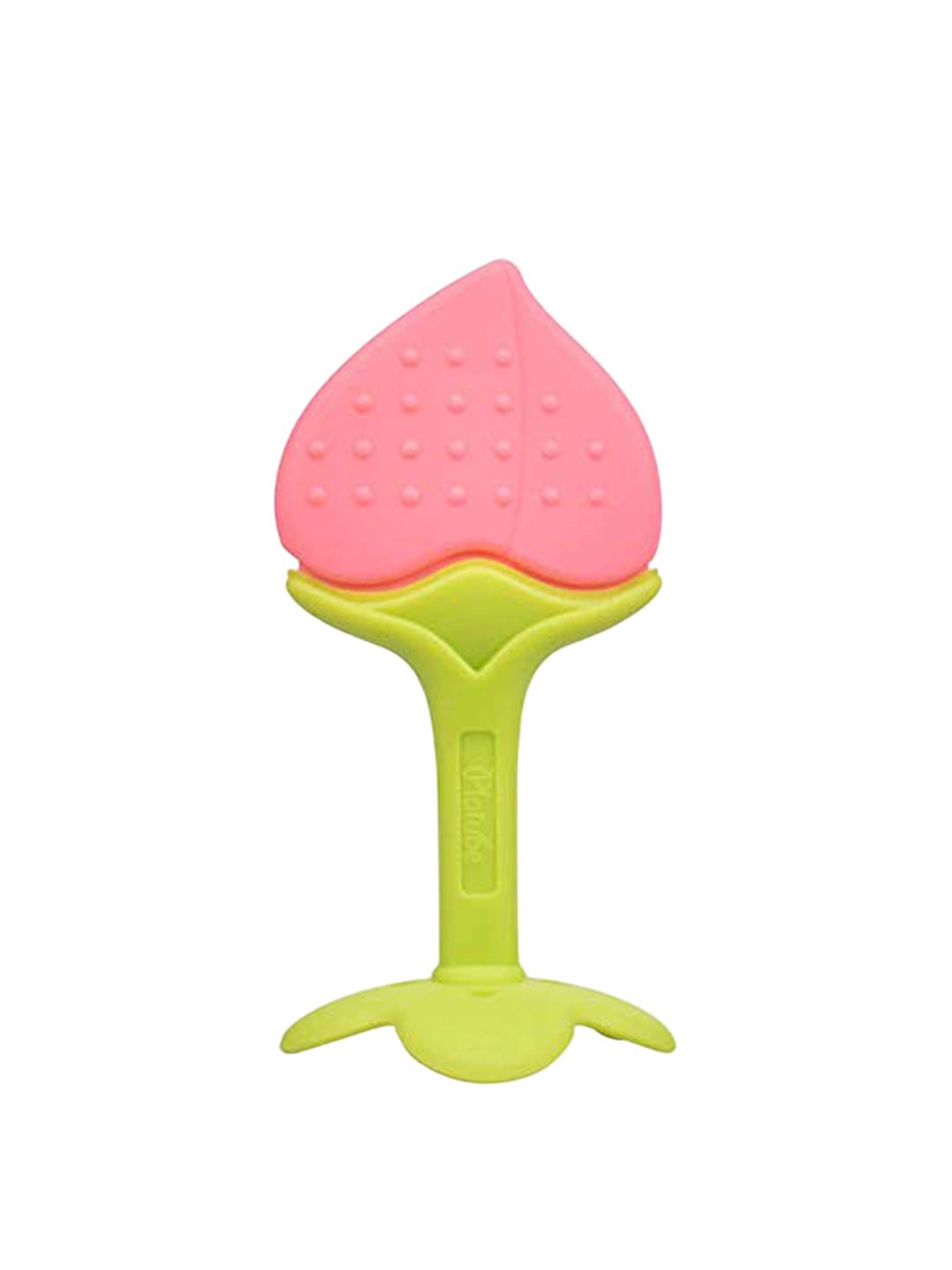 NeonateCare Pink & Green Peach Shape Teether-image-2