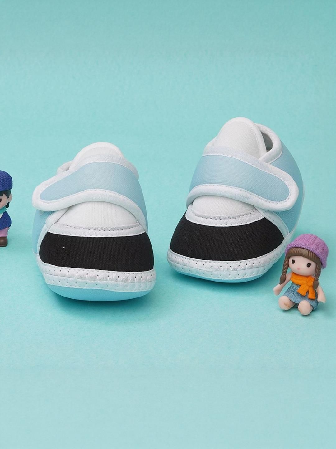 NESKA MODA Kids-Unisex Blue Cotton Booties-picture-35