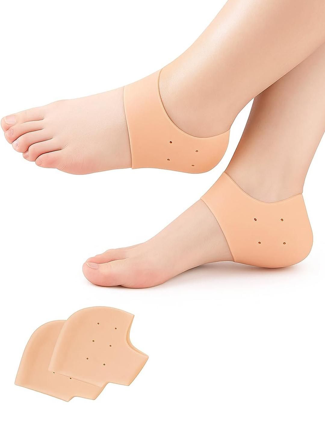 SSS SCULPTURE Silicone Gel Heel Pad Socks-picture-22