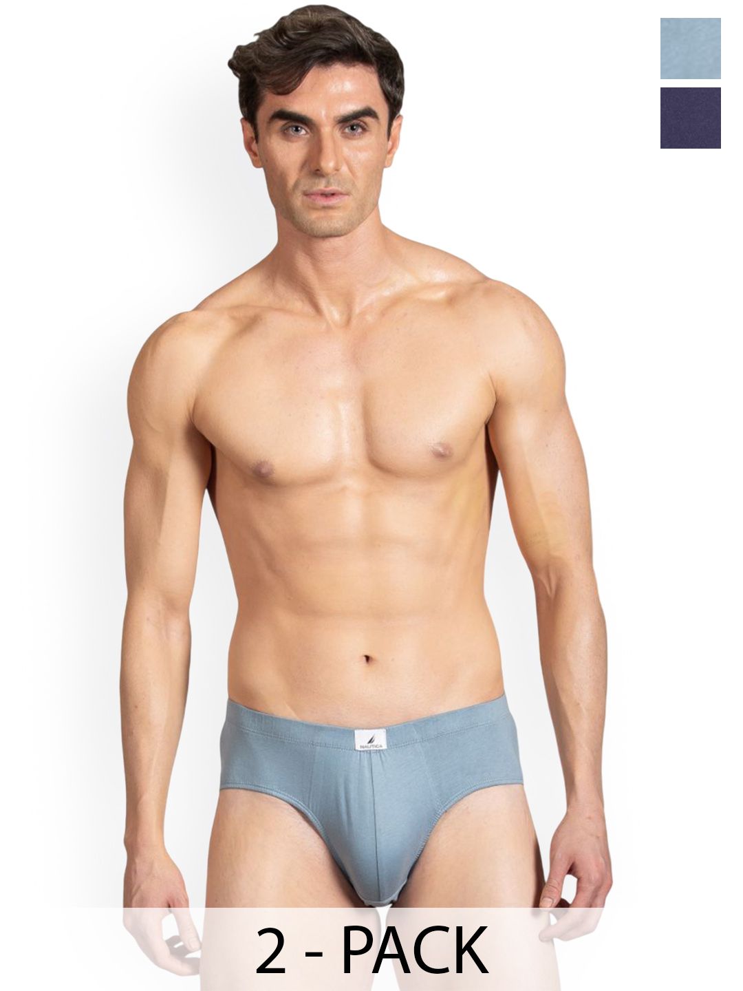 Nautica Pack Of 2 Pure Cotton Hipster Briefs N_CIEBF01-BSDO/PBLU-picture-35