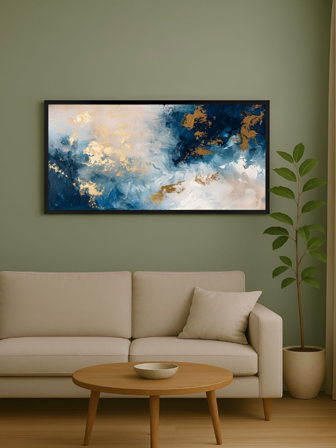 999Store Blue & Beige 1 Piece Canvas Other Wall Paintings-picture-32