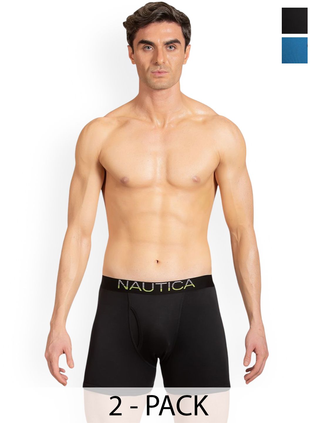 Nautica Pack of 2 Pure Cotton Anti-Bacterial Trunks N_RLTRK01-BLK/DPHN-picture-28