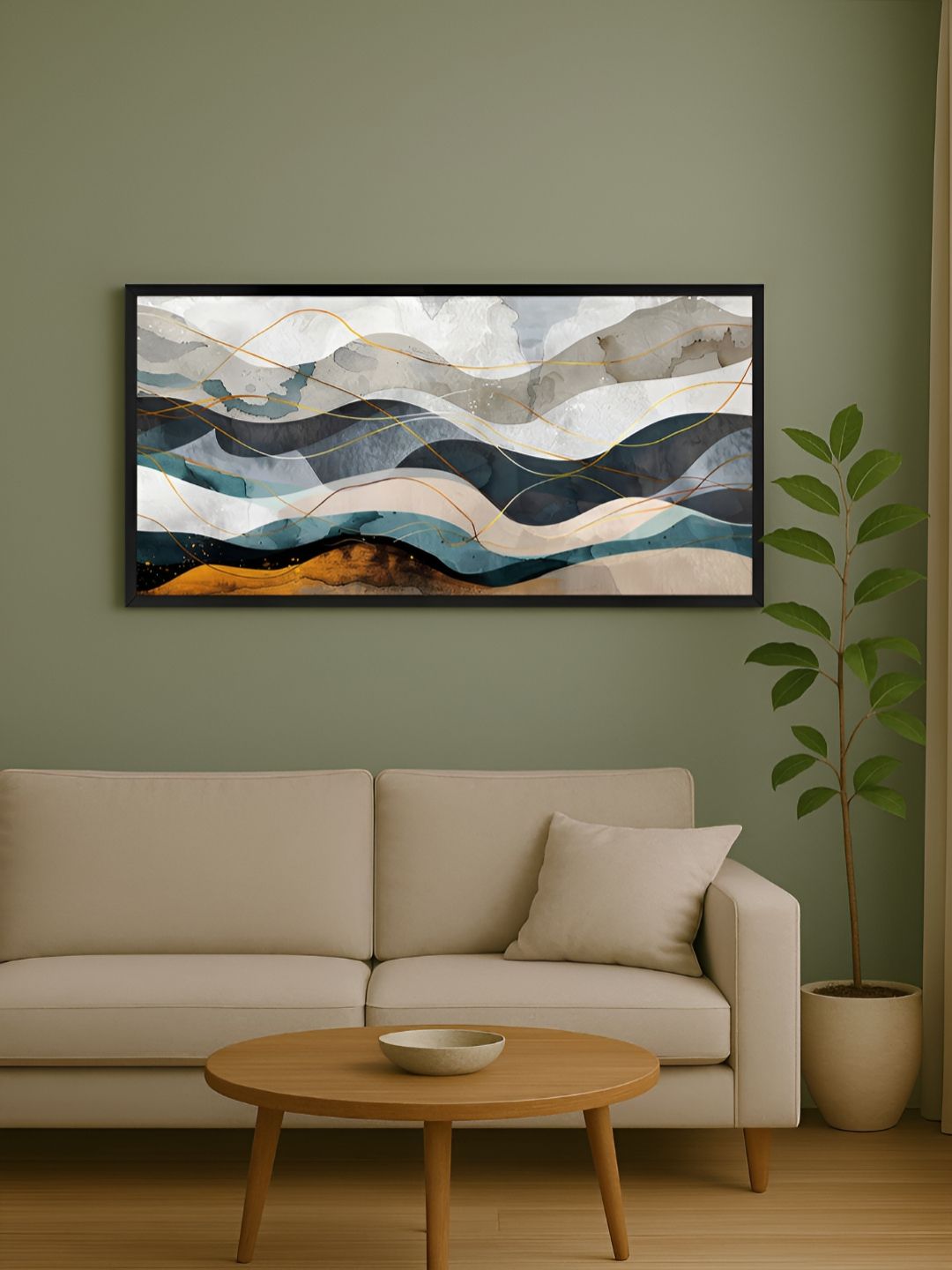 999Store Grey & Beige 1 Piece Canvas Other Wall Paintings-picture-40